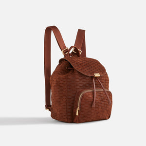 Kith Women Monogram Debossed Suede Backpack - Walnut