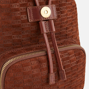 Kith Women Monogram Debossed Suede Backpack - Walnut