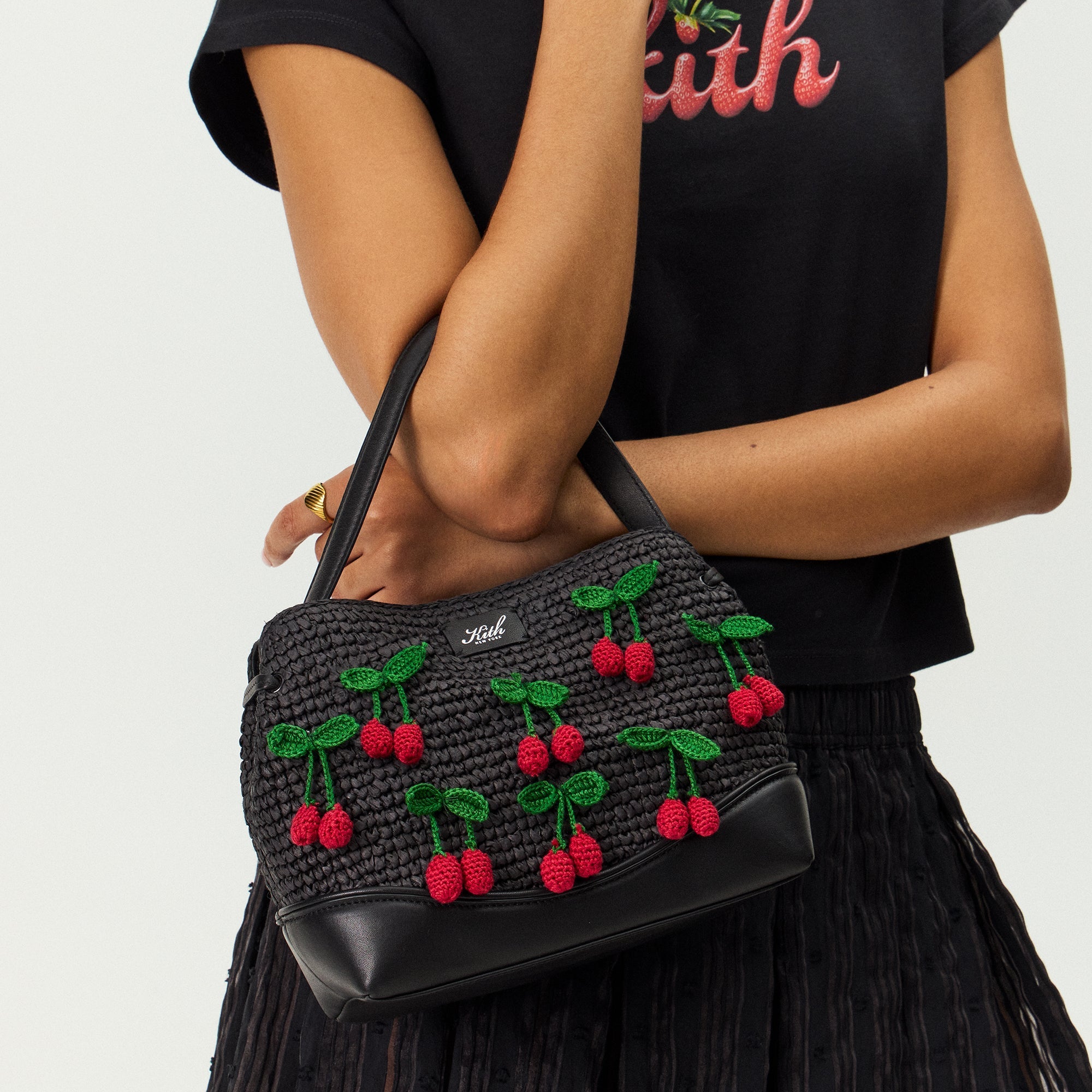 Kith Women Cherry Raffia Mini Katie - Black – Kith Europe