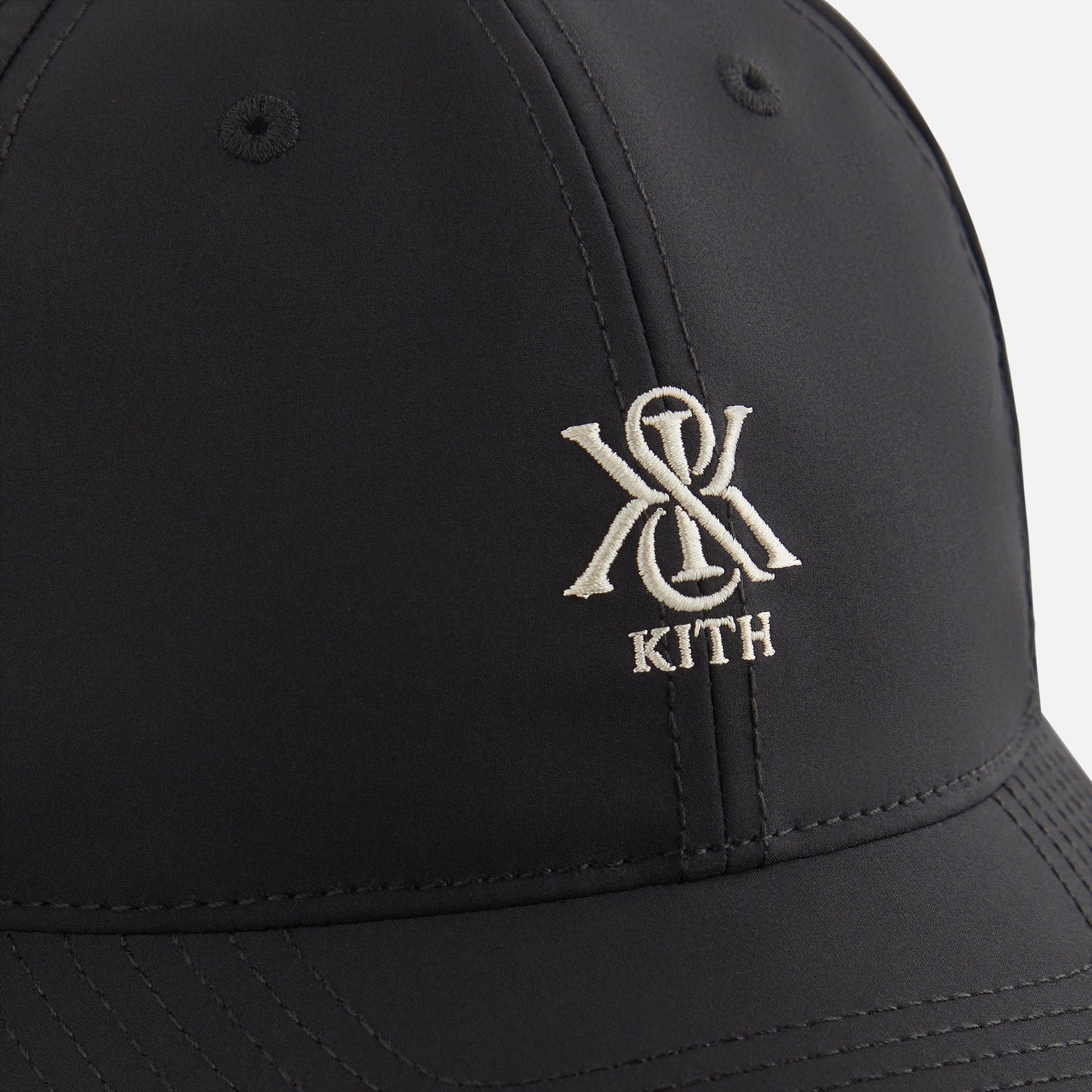 Kith Women Crest Embroidered Nylon Classic Cap - Black