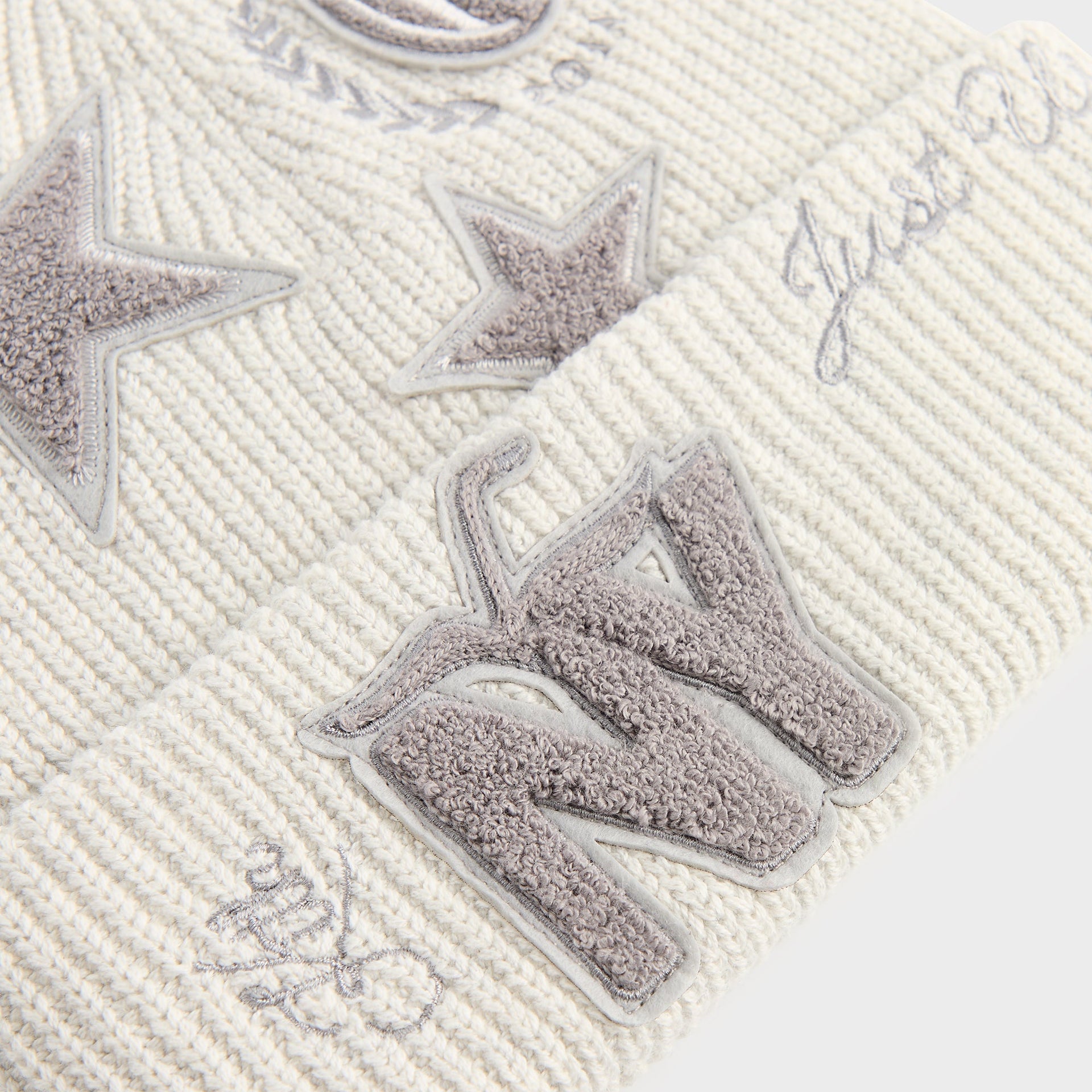 Kith Women Mia Beanie With Patches - Light Heather Grey - PH