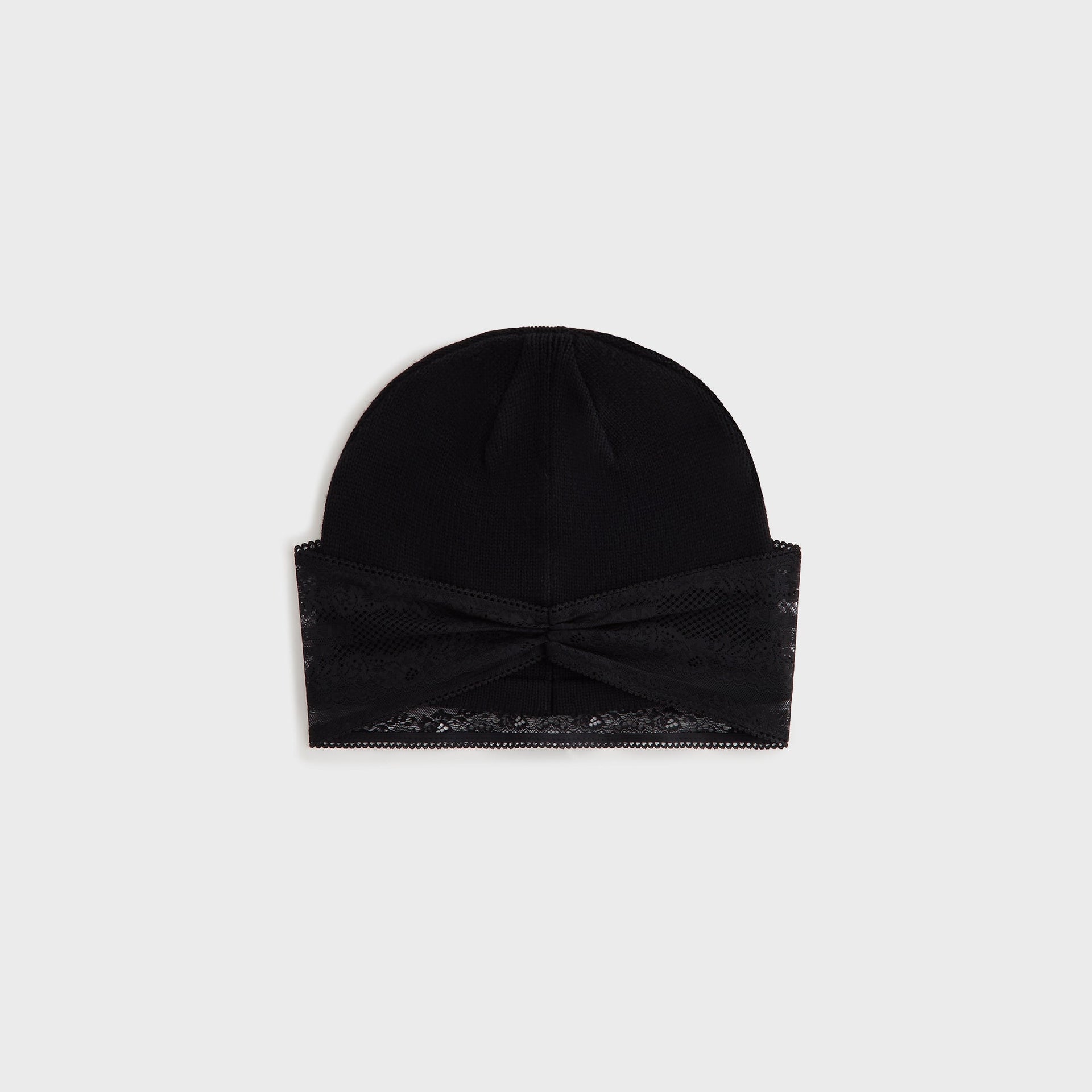 Lisa for Kith Women Cuffless Beanie With Lace Veil - Black