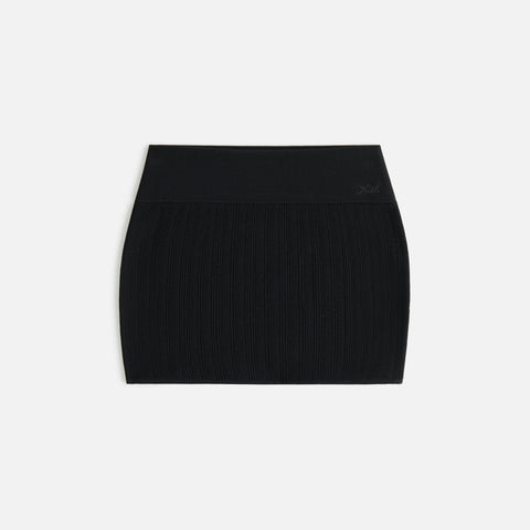 Kith Women Arys Pointelle Knit Mini Skirt - Black