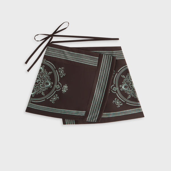 【MATIN KIM】STITCH POINT BELTED WRAP SKIRT MATIN KIM】STITCH POINT BELTED WRAP SKIRT STITCH POINT