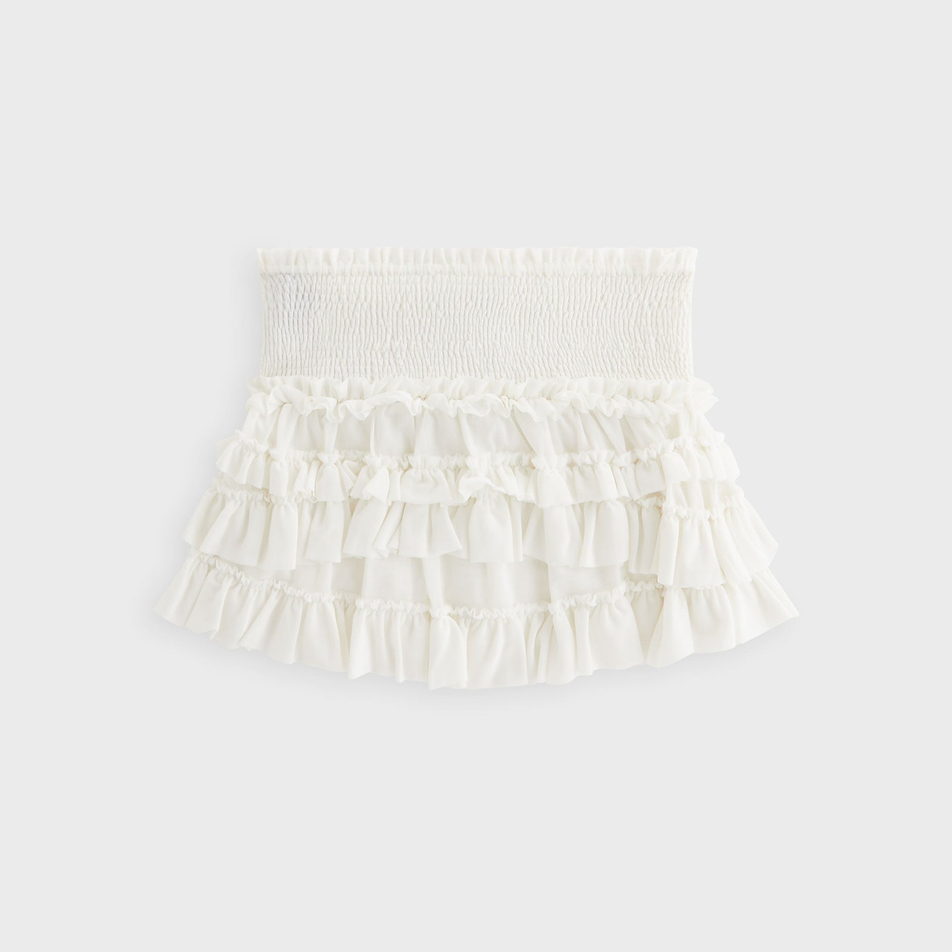 Lisa for Kith Women Mariko Mesh Ruffle Mini Skirt - White - PH