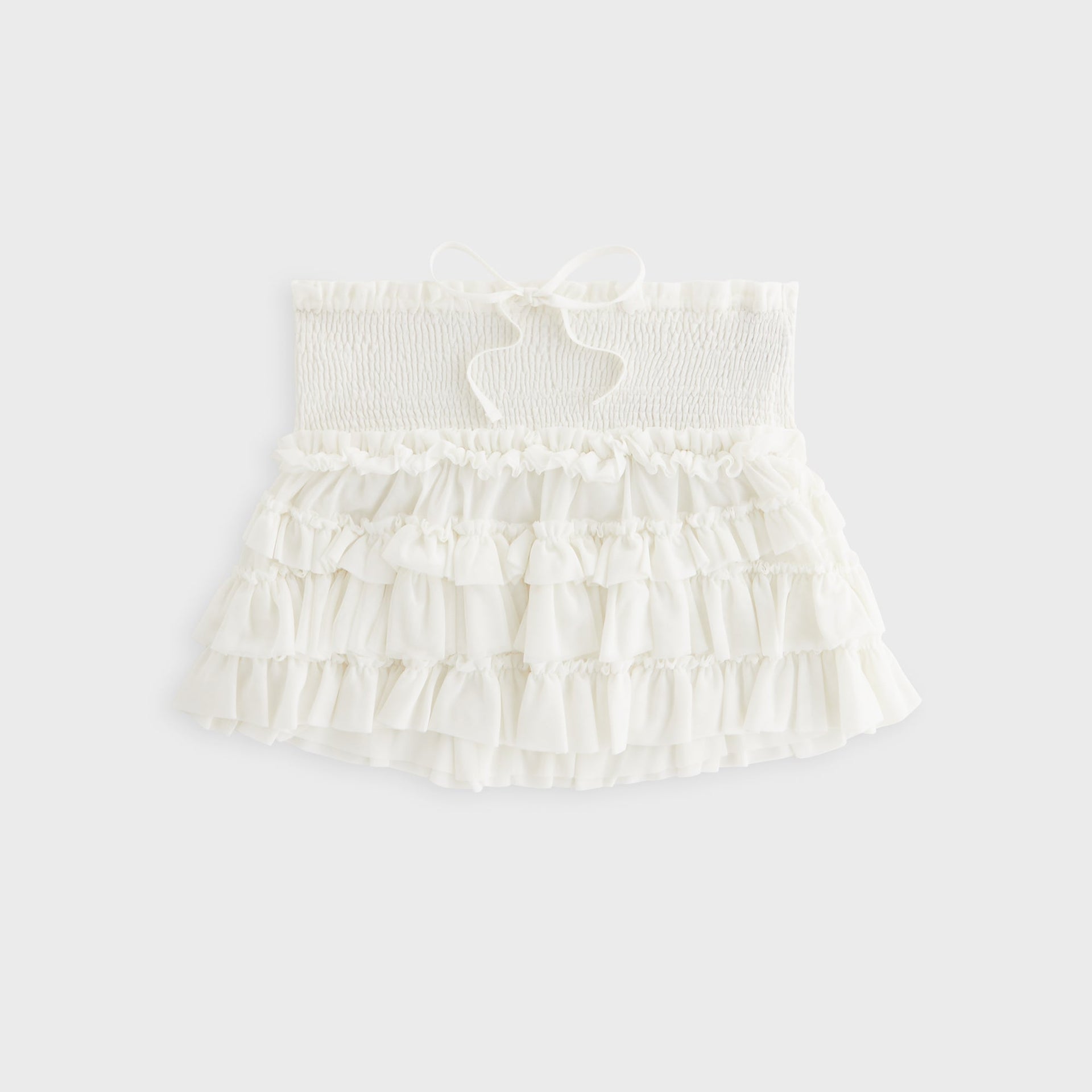 Lisa for Kith Women Mariko Mesh Ruffle Mini Skirt - White - PH