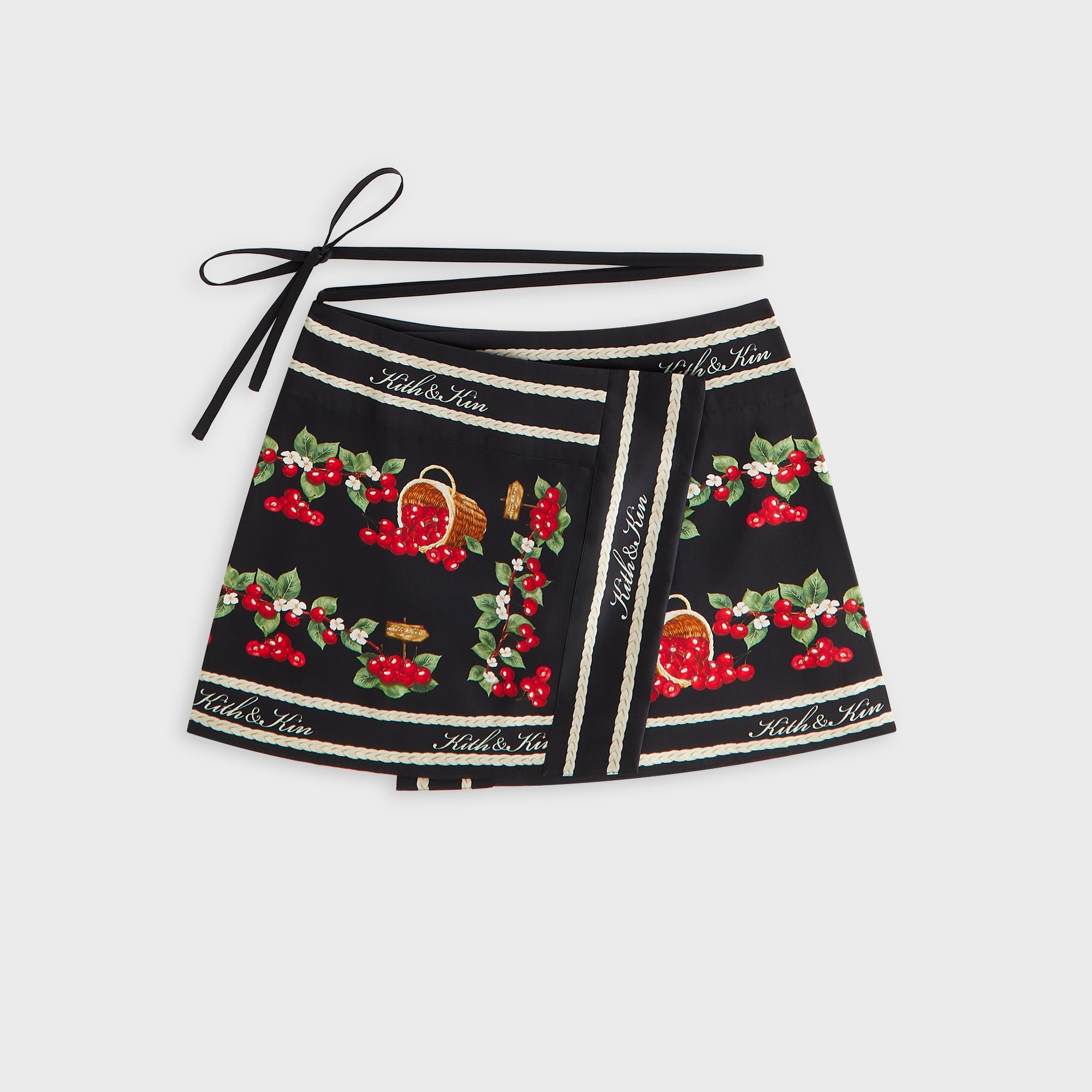 Kith Women Mako Cherry Wrap Tie Skirt - Black – Kith Europe