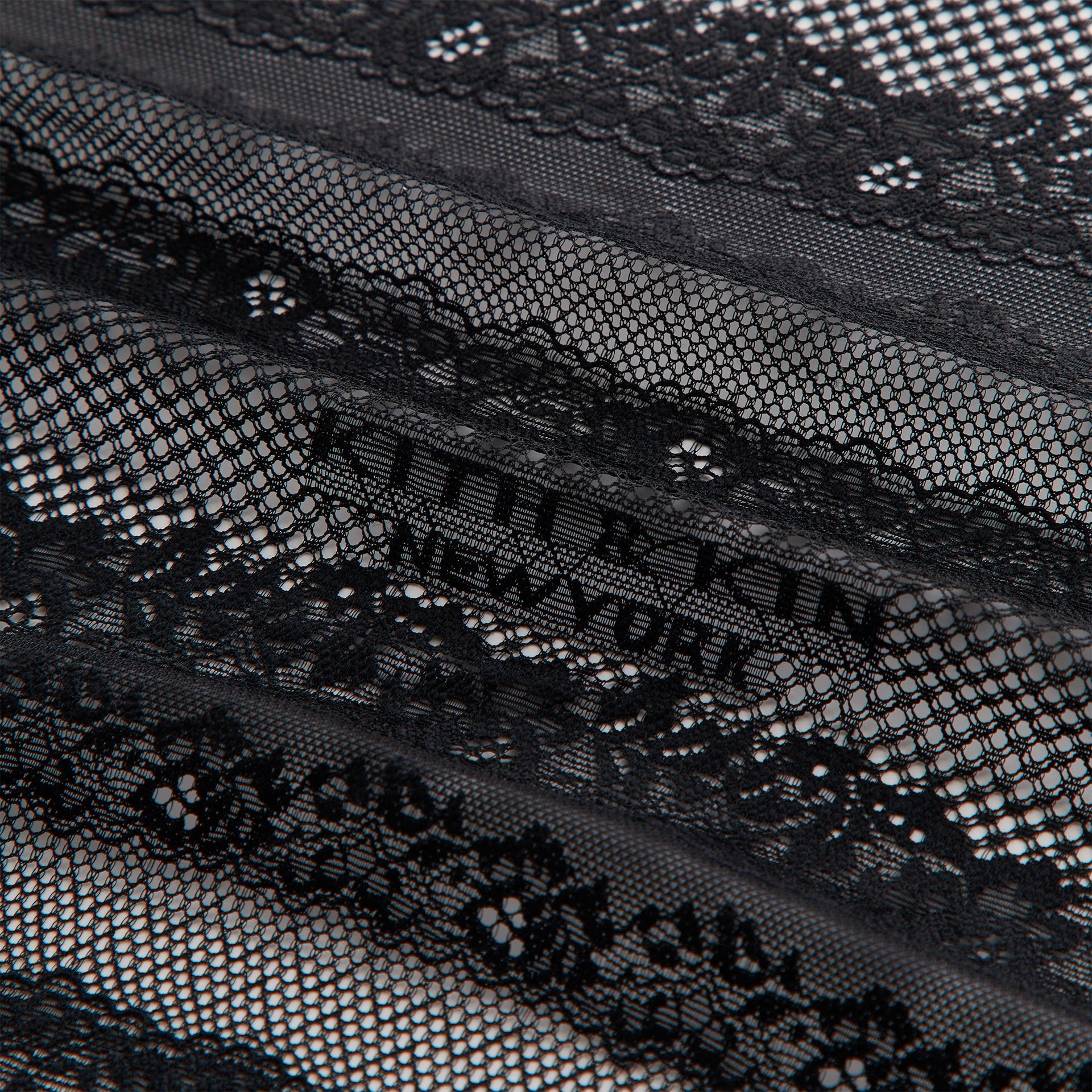 Lisa for Kith Women Odette Logo Lace Mini Dress - Black