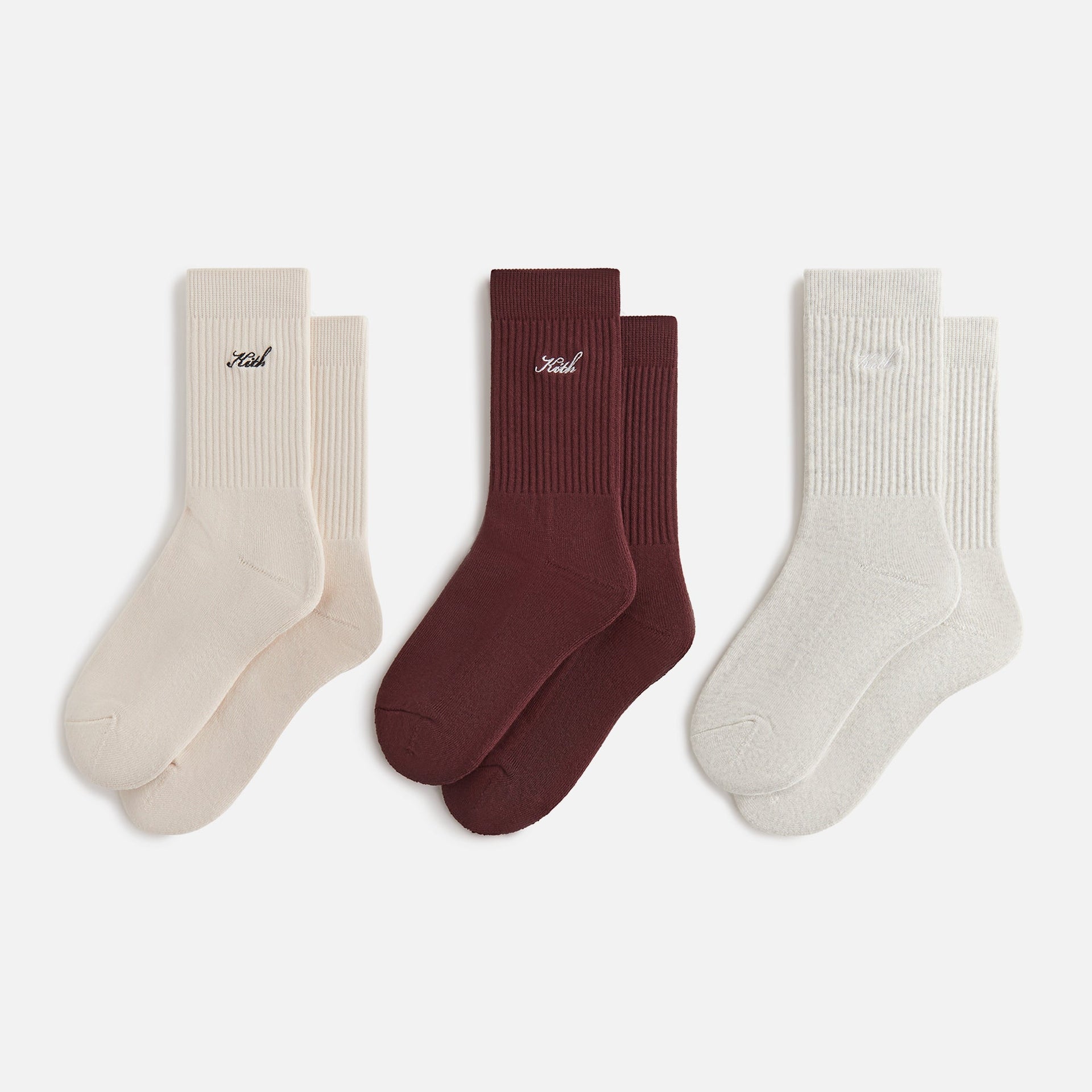 Kith Women Script Classic Crew Socks 3-Pack - Multi