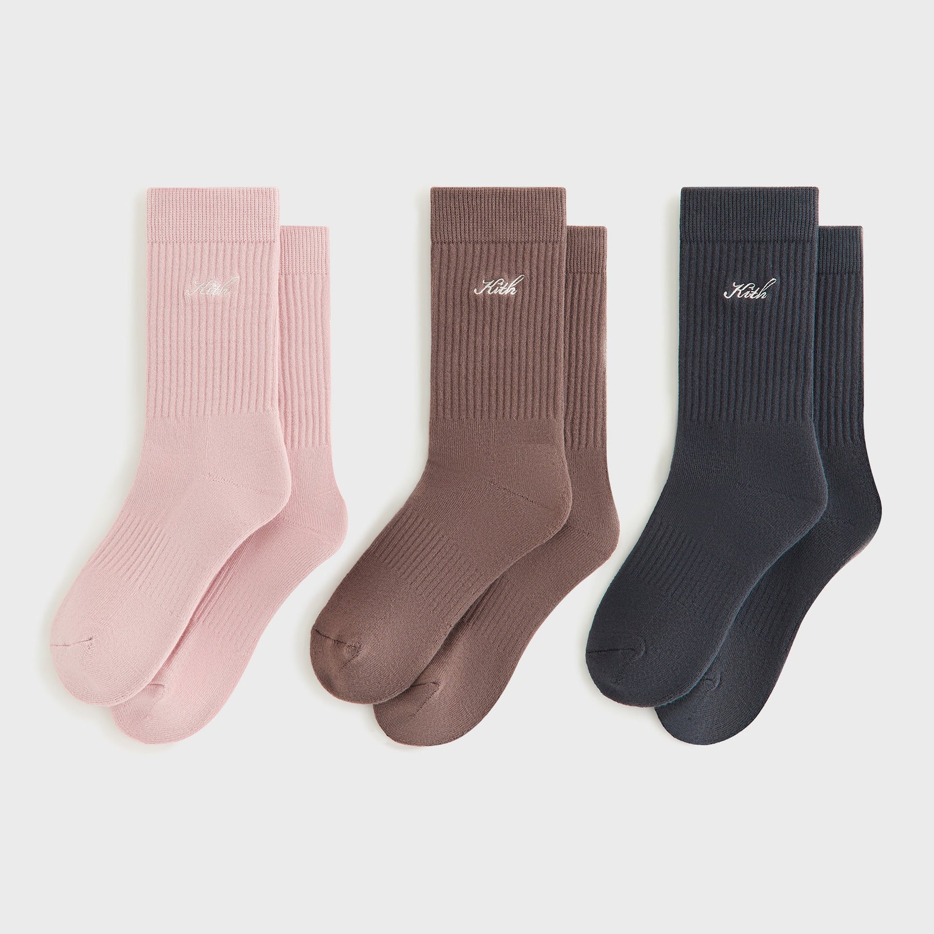 Kith Women Script Classic 3-Pack Crew Sock - Multi - PH