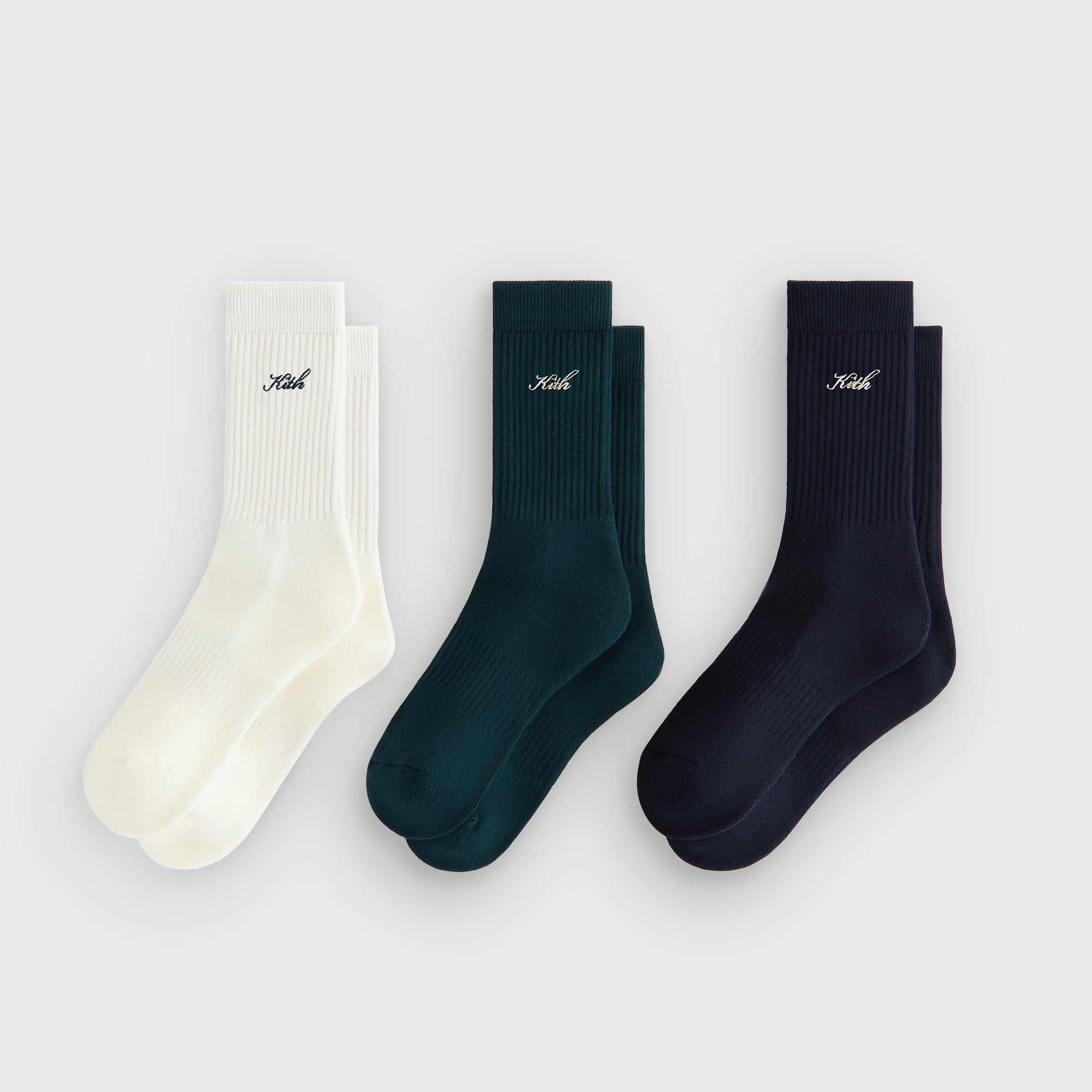 Kith Women 3-Pack Cotton Classic Crew Socks - Multi – Kith Europe