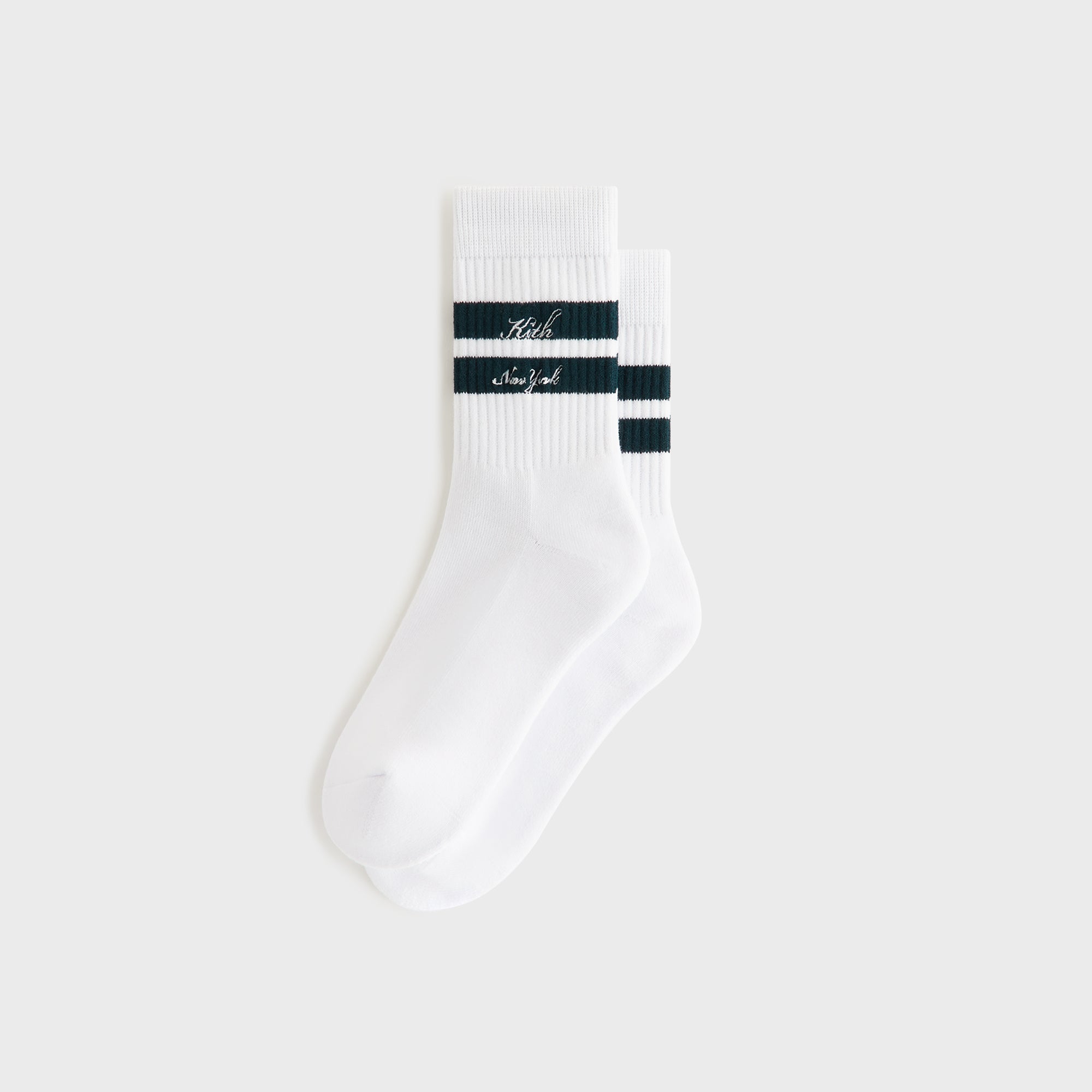 Kith Women Stripe Cotton Mid Crew Socks - White – Kith Europe