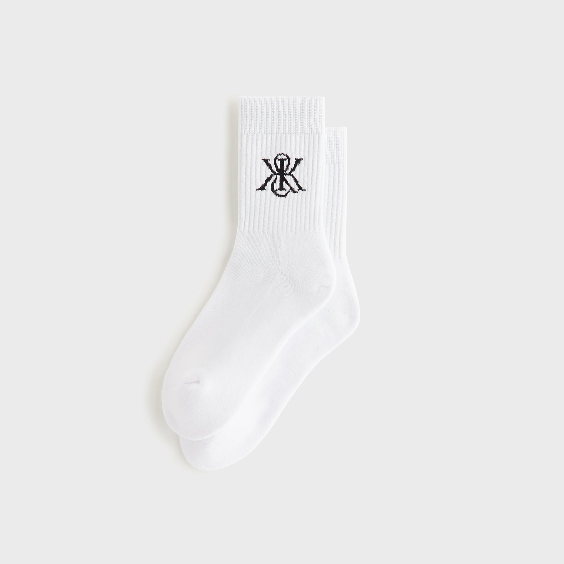 Kith Women Crest Cotton Mid Crew Socks - White