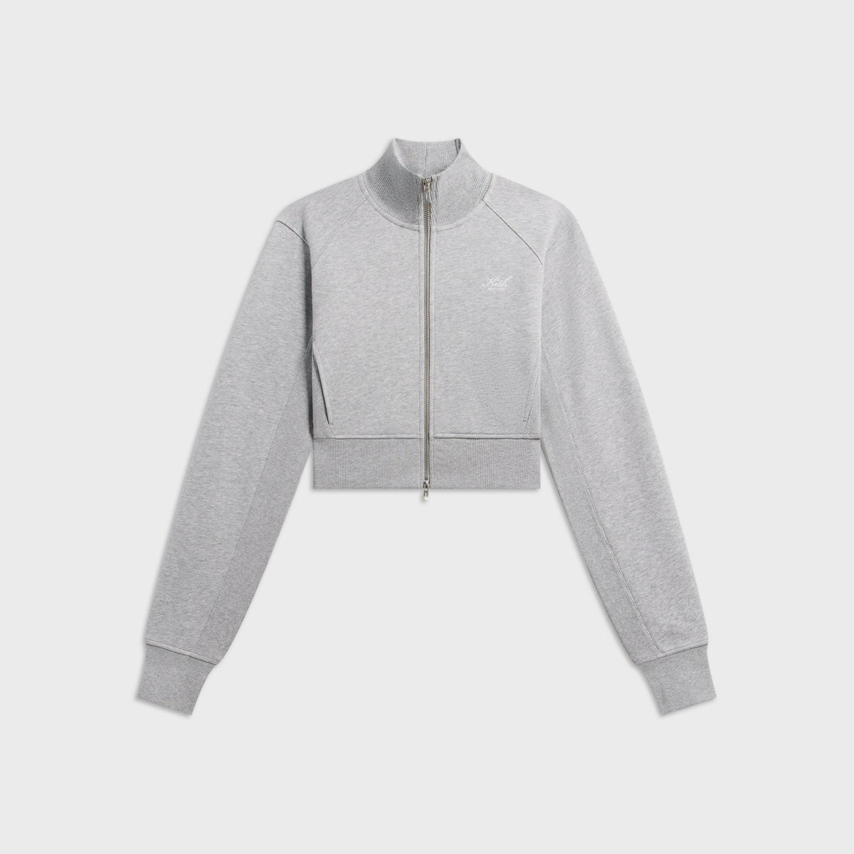 Kith Women Davin Cropped Track Zip Jacket - Cool Heather Grey