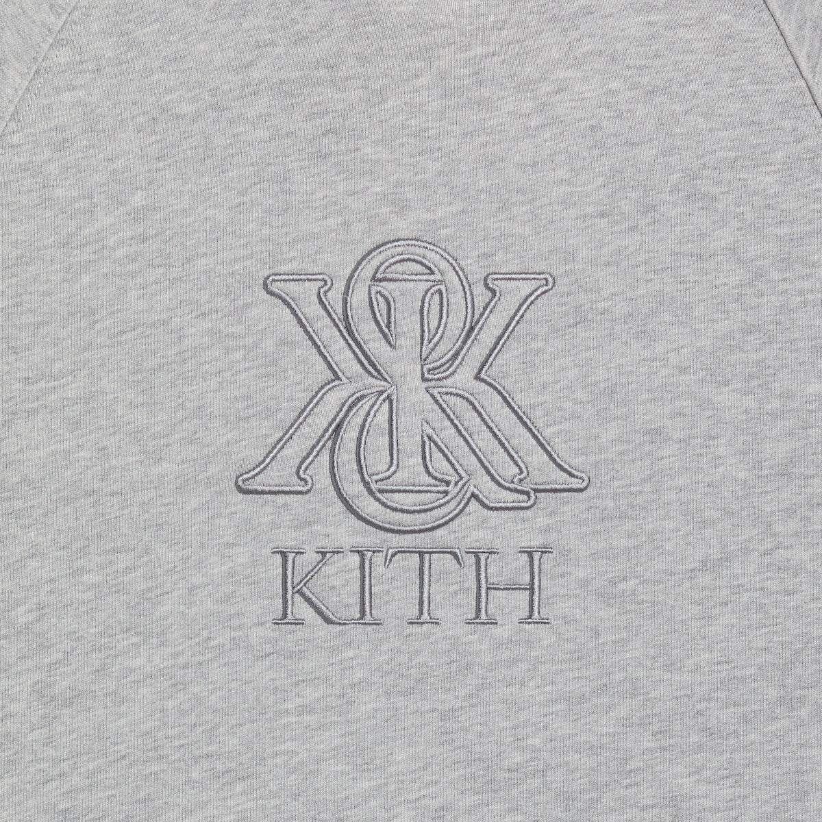 Kith Women Tatum Outline Crest Hoodie - Cool Heather Grey