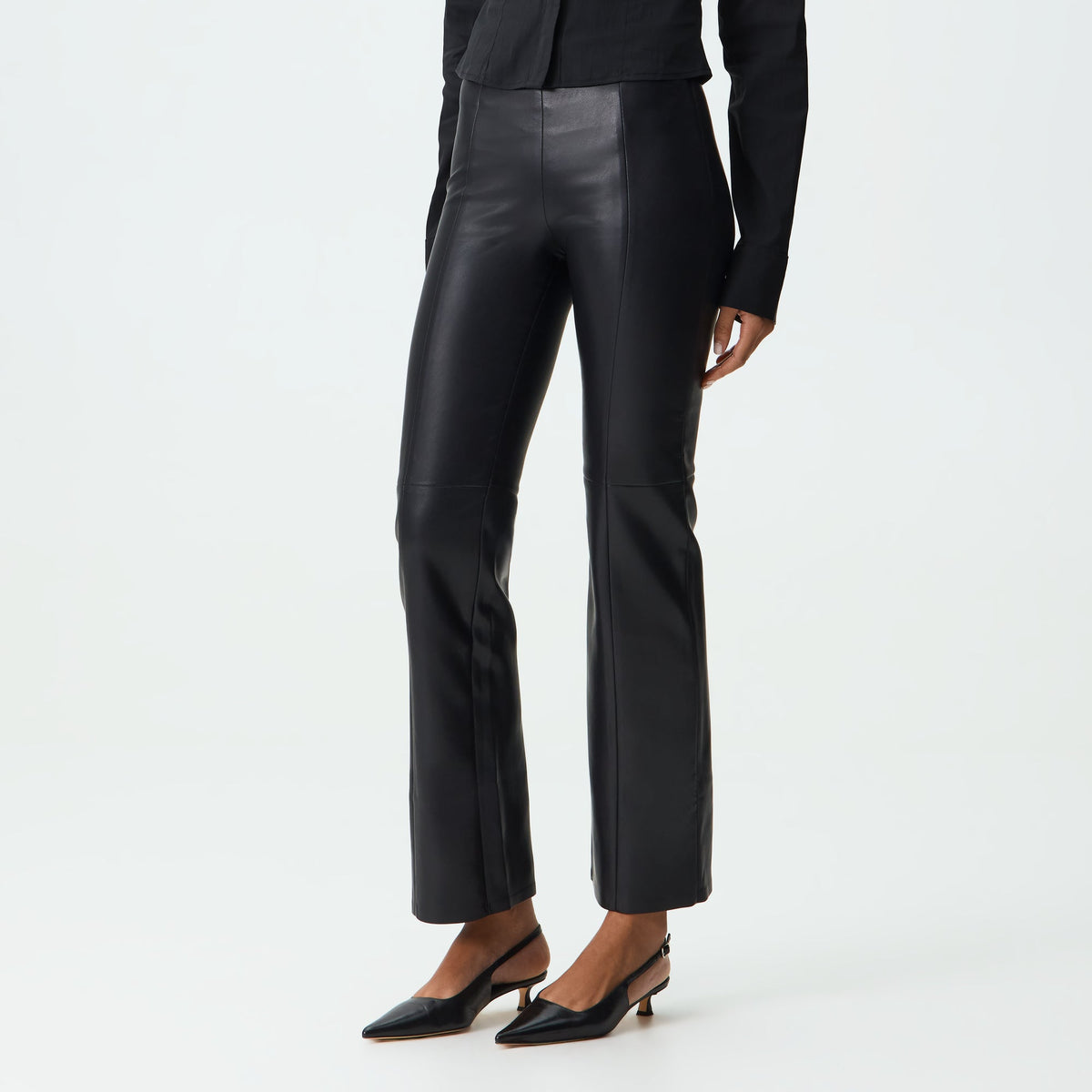 Kith Women Joni Faux Leather Bootcut Pant - Black