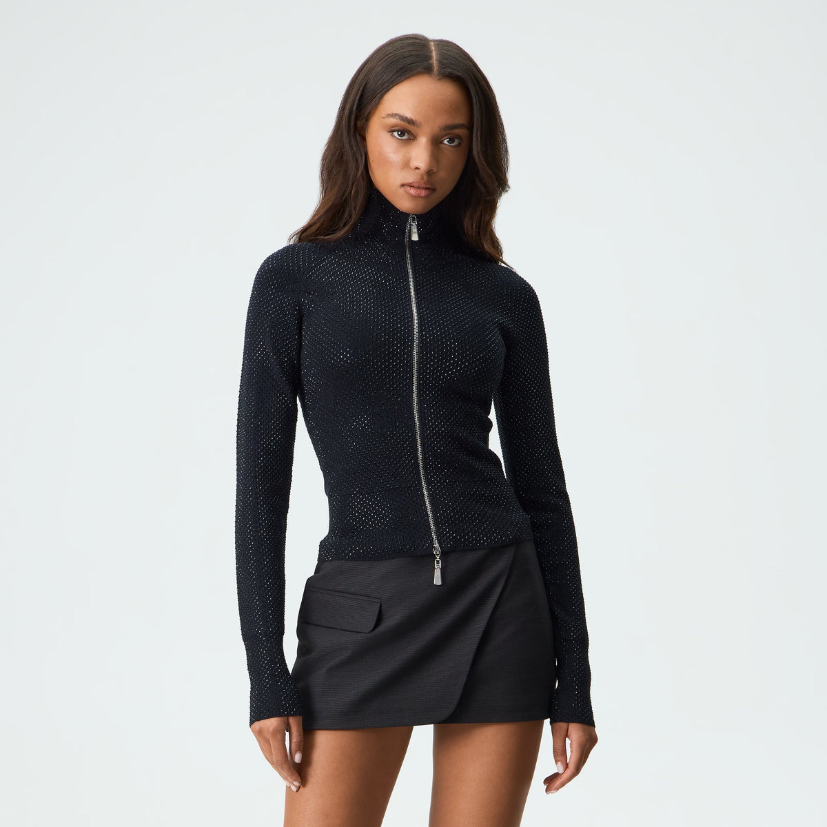 Kith Women Ina II Studded Zip Track Jacket - Black