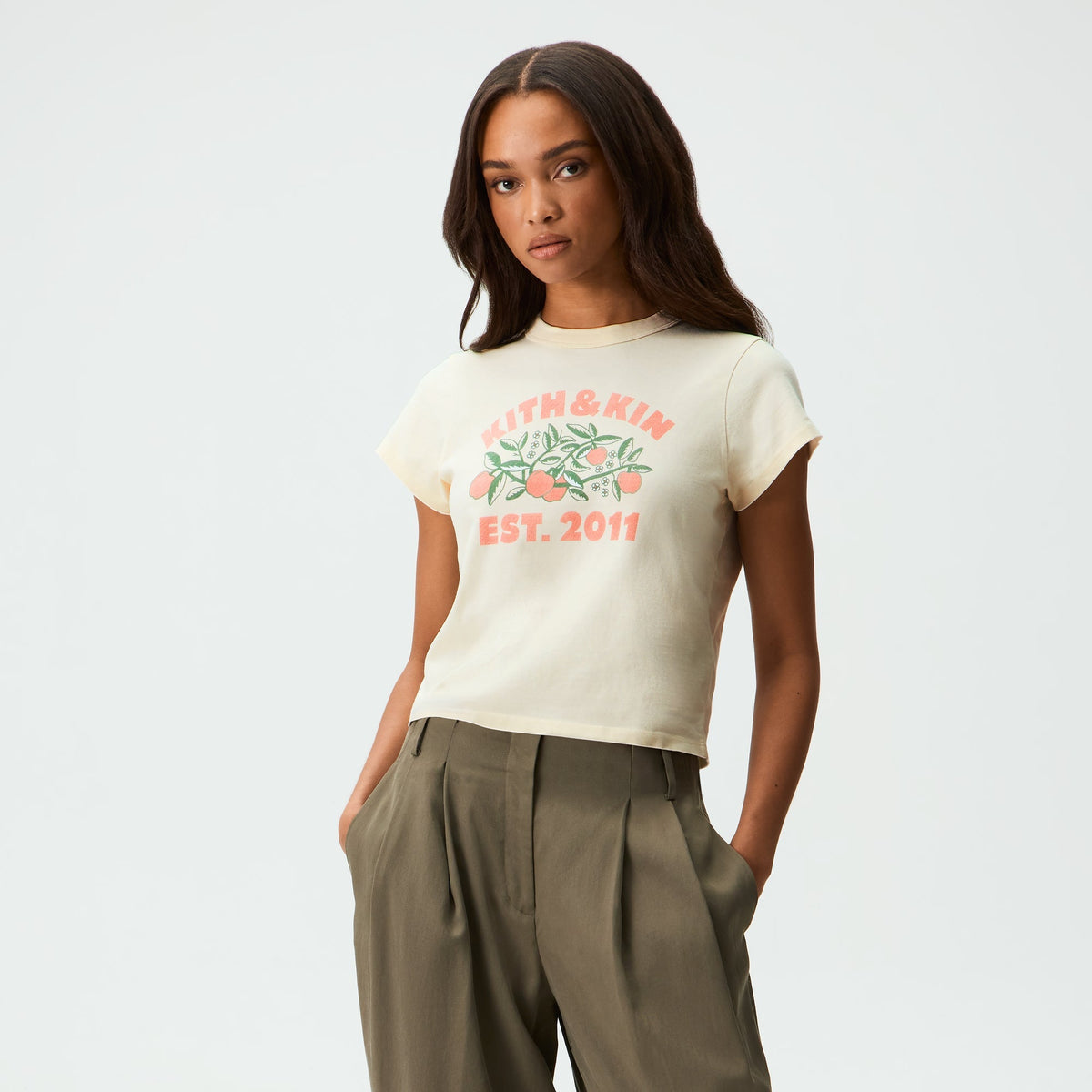 Kith Women Mulberry Vintage Apple Tree Tee - Sandrift - PH