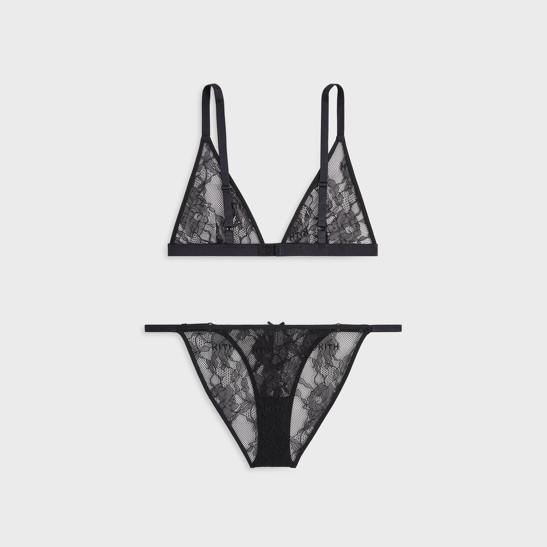Lisa for Kith Women Floral Lace Intimates Set - Black