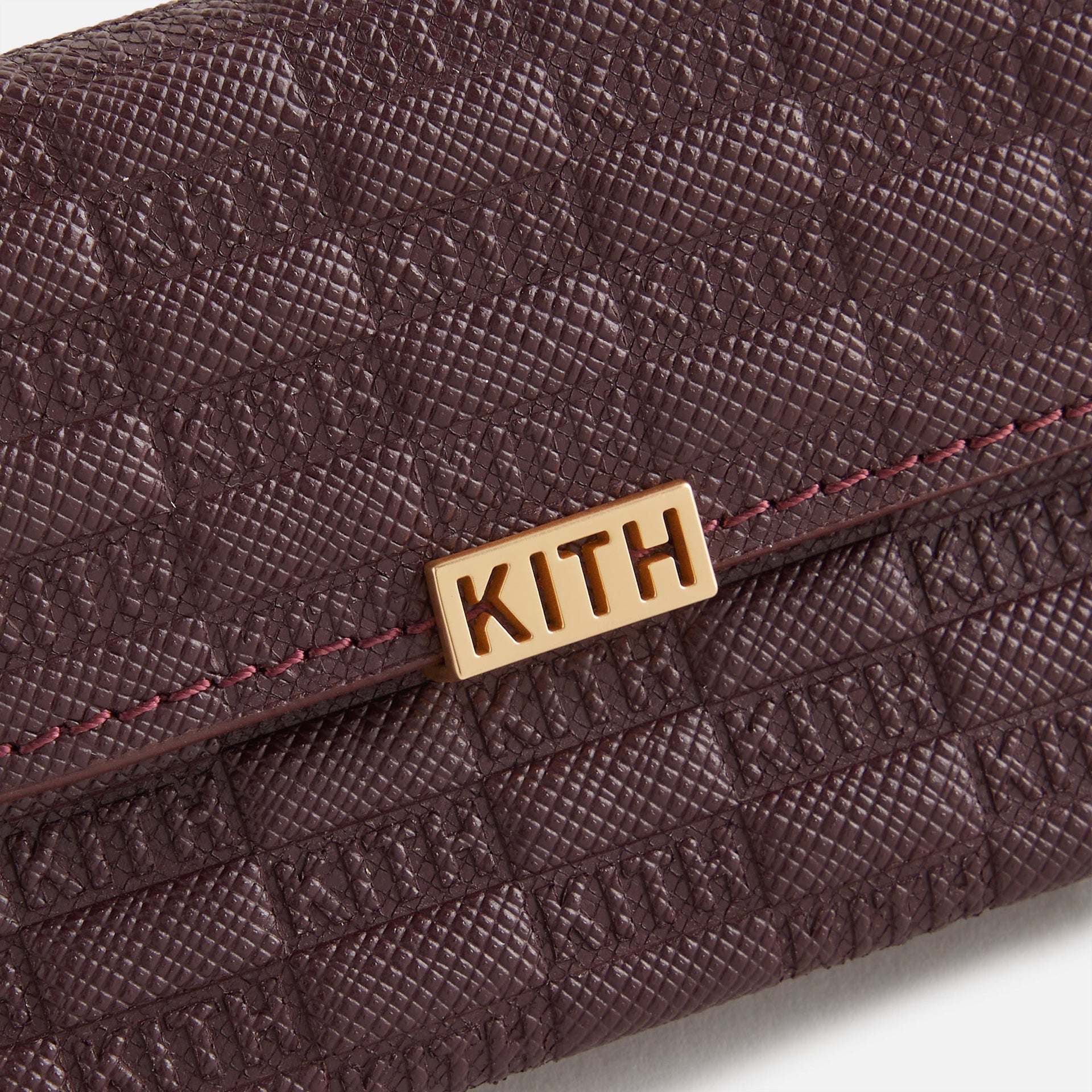 Kith Women Monogram Double Card Holder - Magma