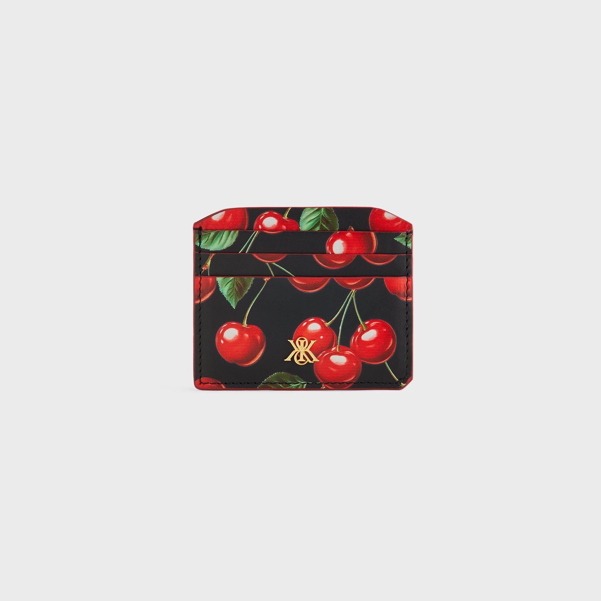 Kith Women Tossed Cherries Notch 6CC Card Case - Black – Kith Europe