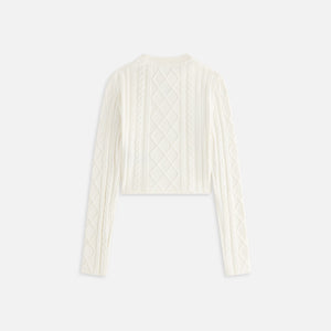 Kith Women Mulberry Cable Knit Crest Long Sleeve - Sandrift