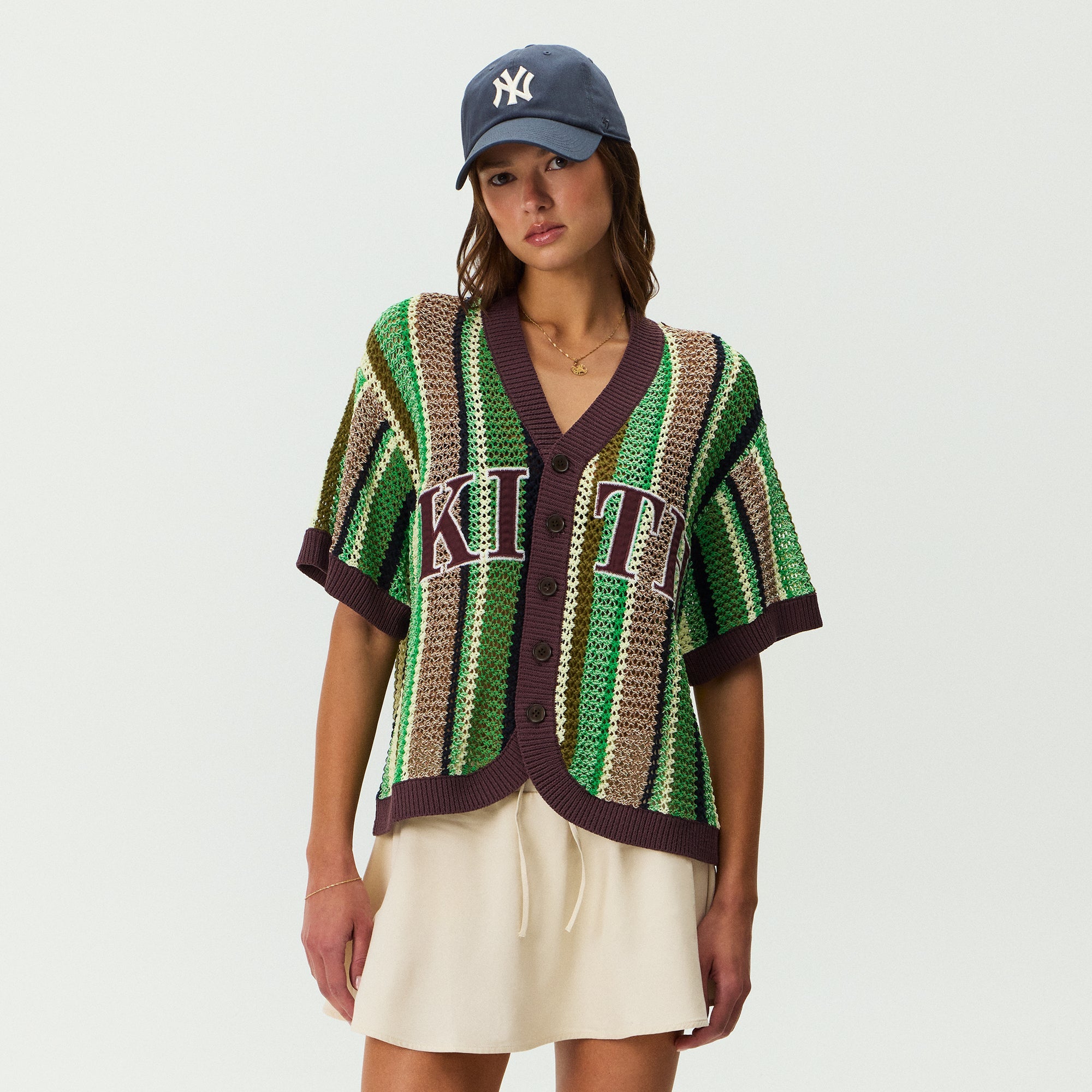 Kith Women Robyn Crochet Baseball Jersey - Legacy – Kith Europe