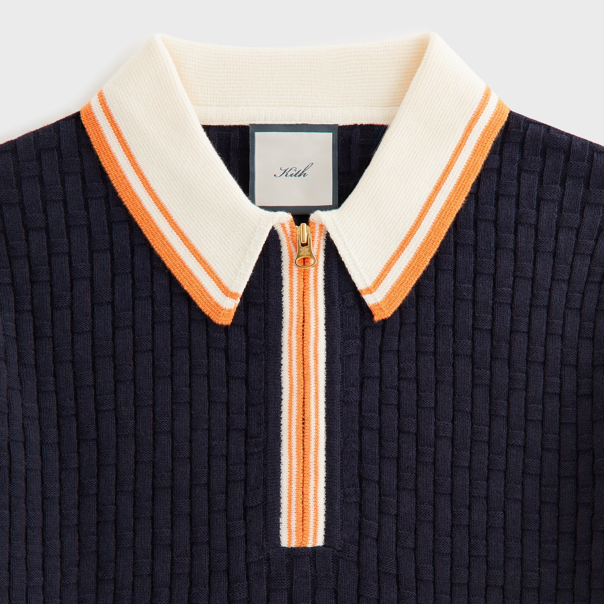 Kith Women Taylen Basketweave Sweater Polo - Ink – Kith Europe