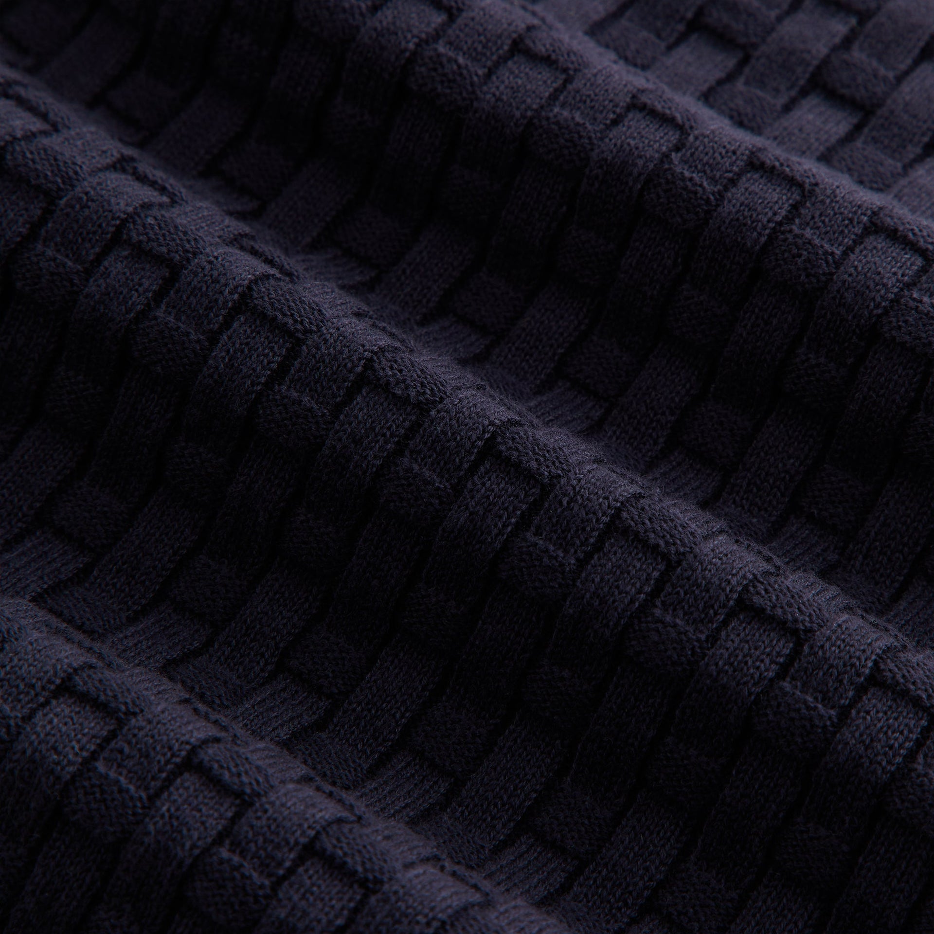 Kith Women Taylen Basketweave Sweater Polo - Ink