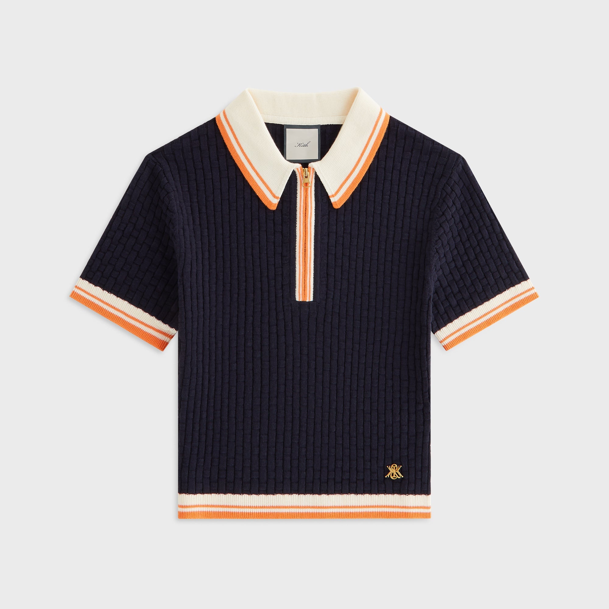 Kith Women Taylen Basketweave Sweater Polo - Ink – Kith Europe