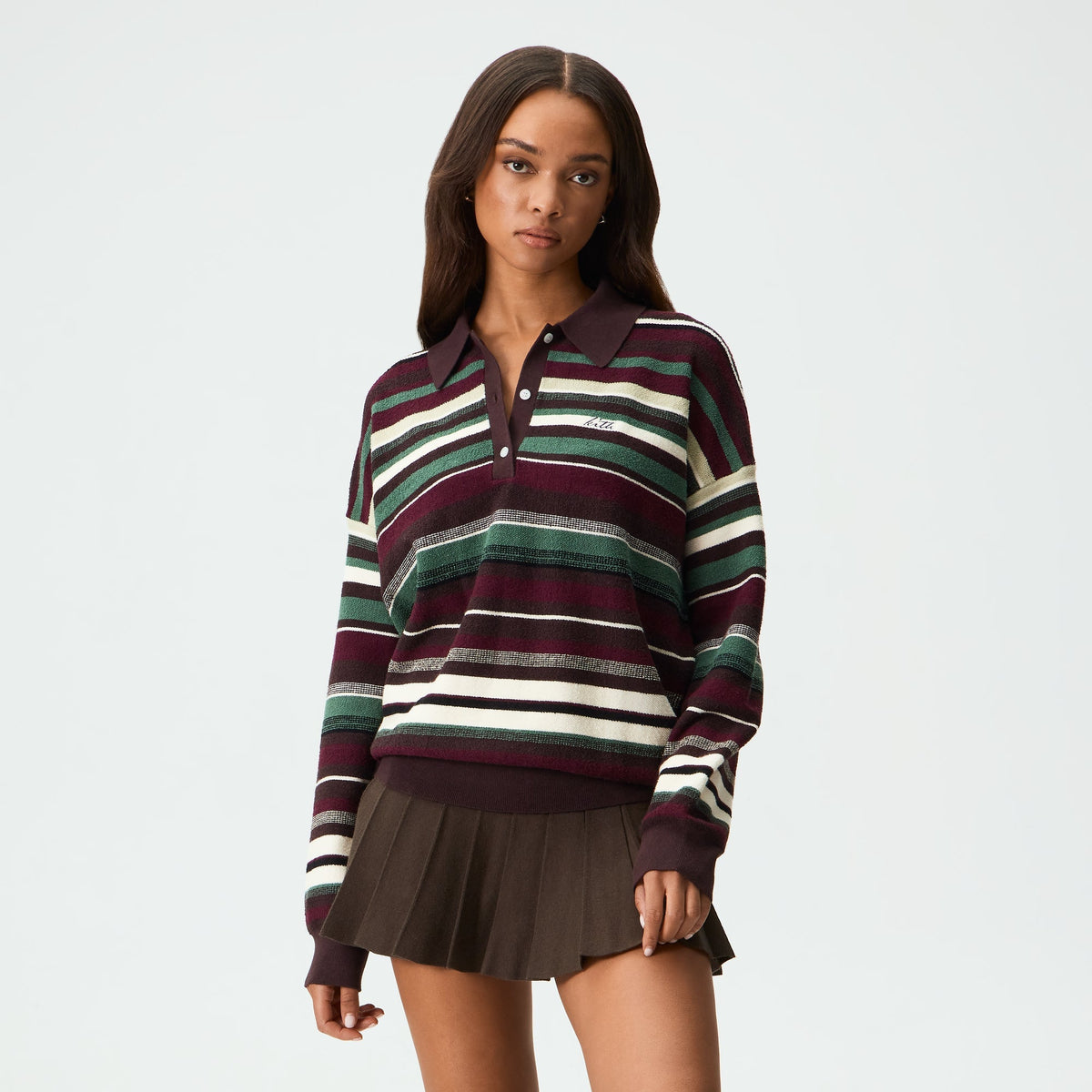 Kith Women Selma Towel Polo Long Sleeve - Incognito - PH