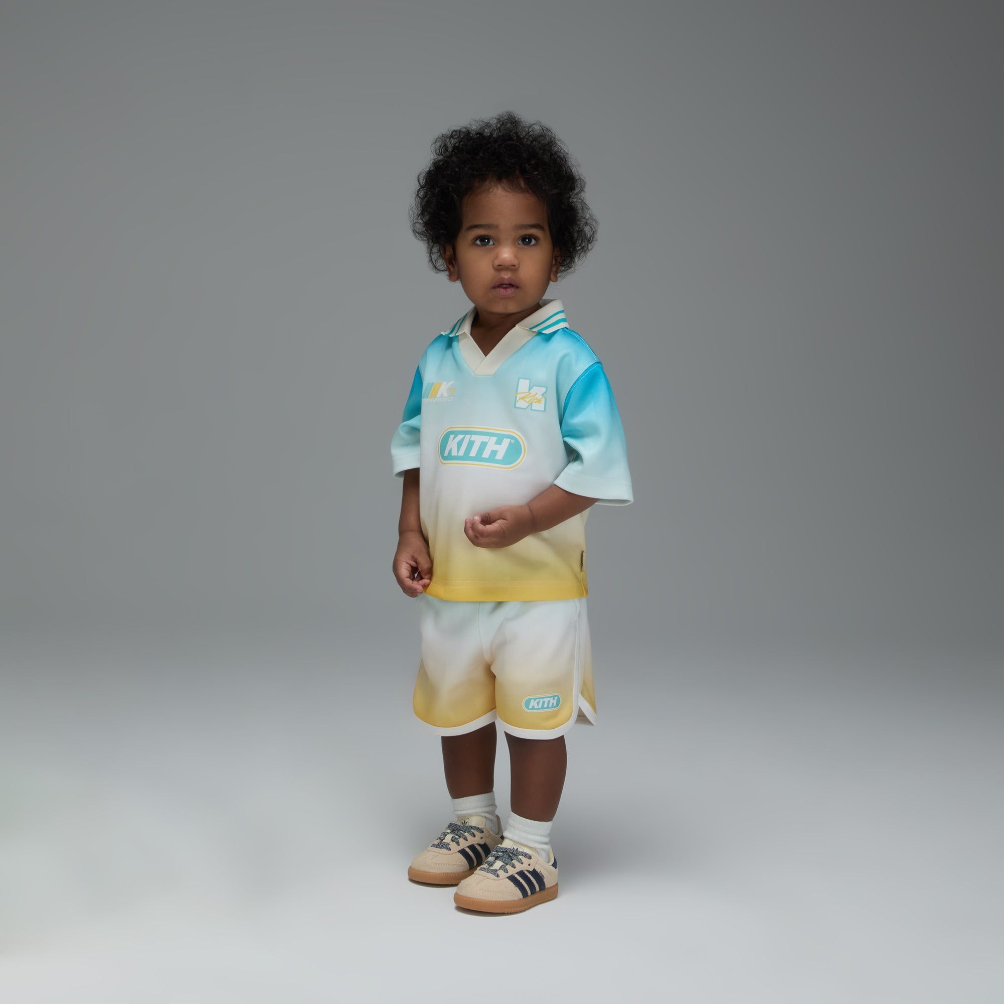 Kith Baby Gradient Soccer Polo - Dusty Aqua – Kith Europe