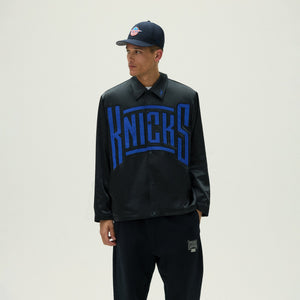 Kith for the New York Knicks Snap Front Coaches Jacket - Black