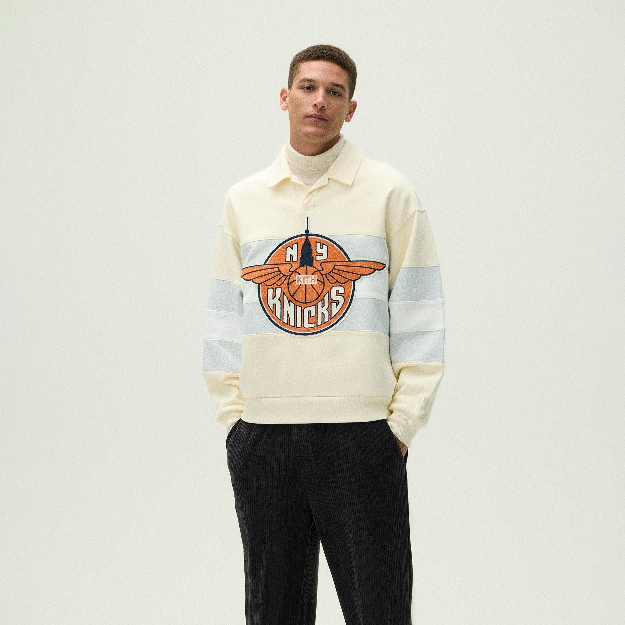 KITH ロゴレギンス Kith for the New York Knicks Wings Nelson Collared Pullover
