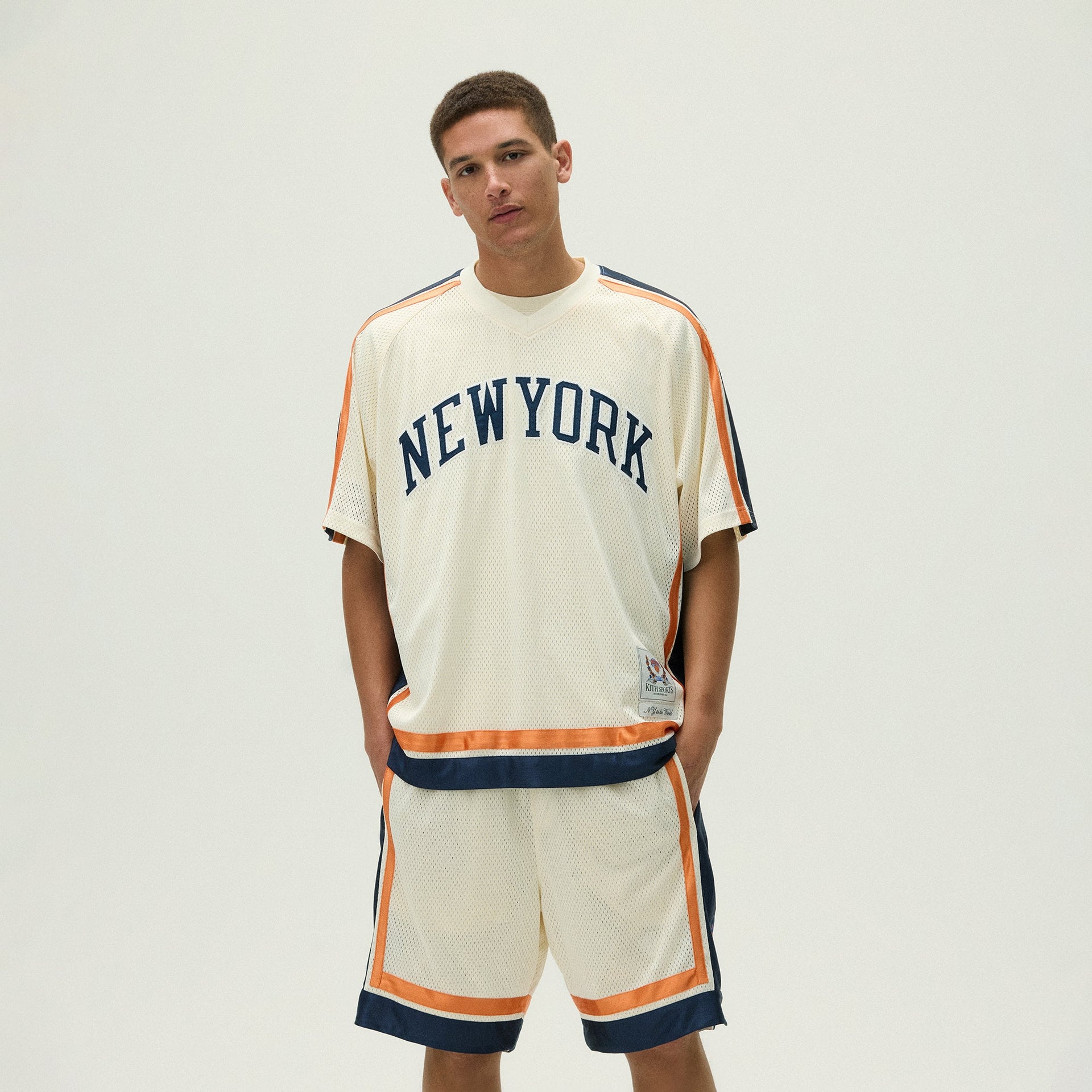 Kith for the New York Knicks Mesh Leon Top - Sandrift