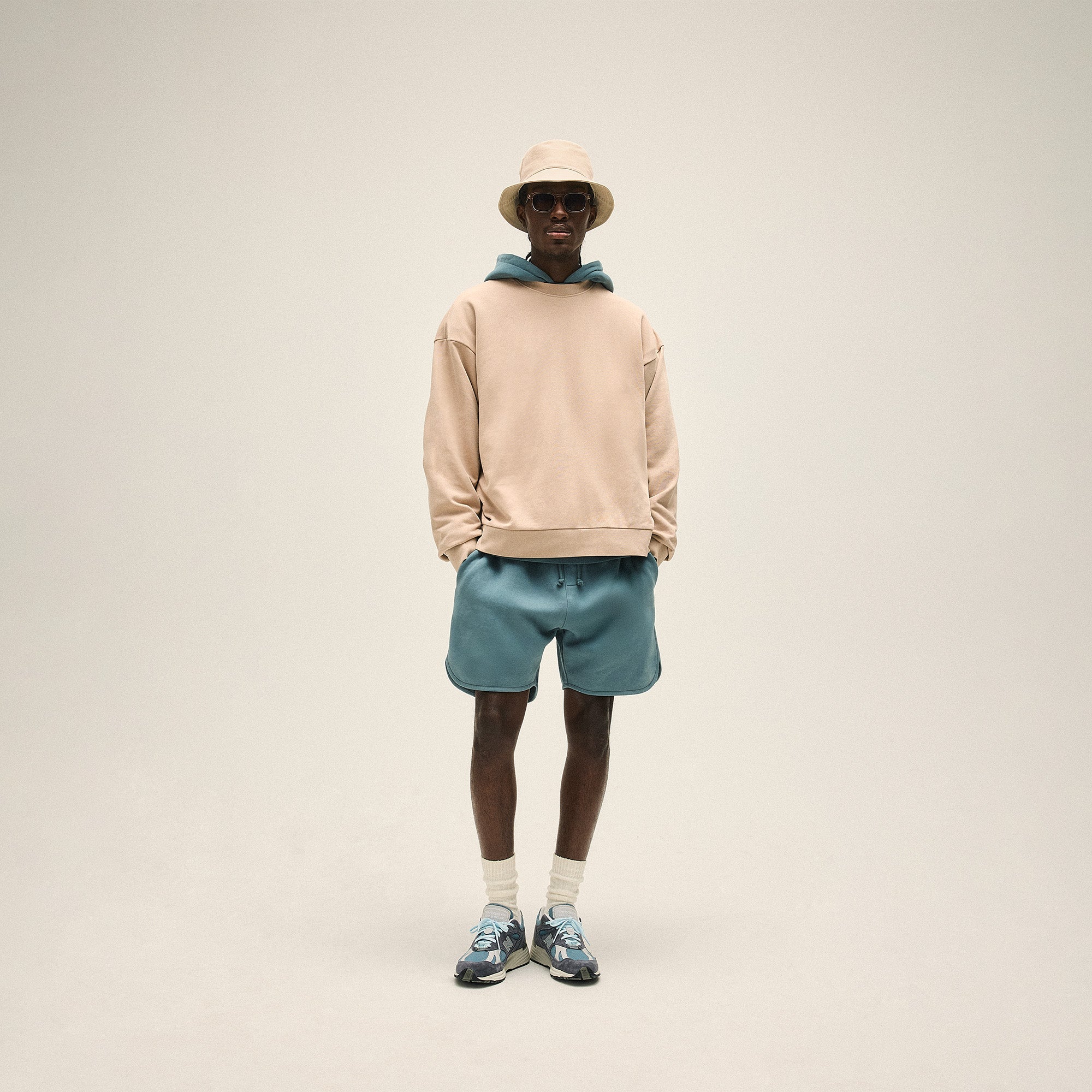Kith for Wilson Crest Crewneck in Light Heather Grey Cotton