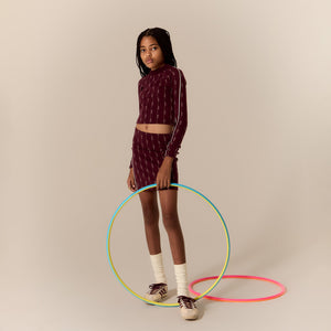 Kith Kids Monogram Script Skirt - Magma