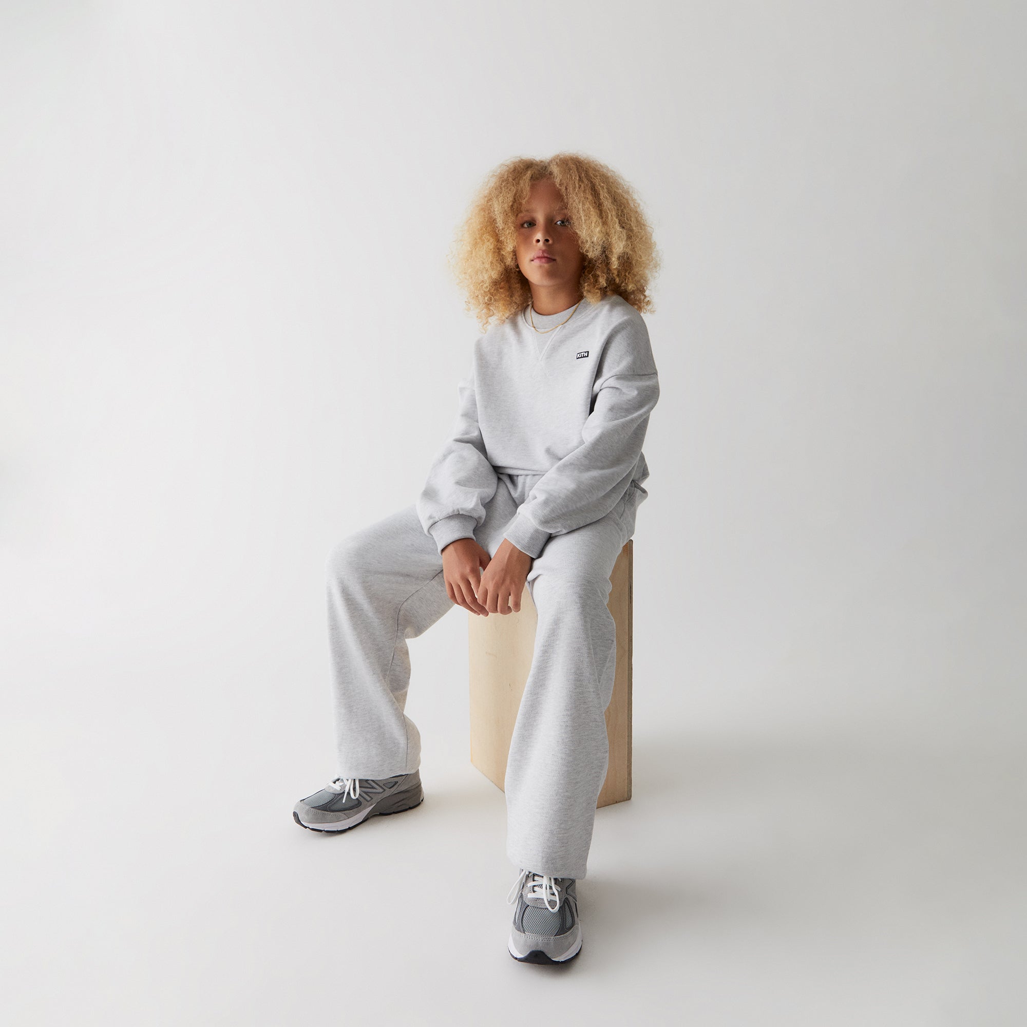 Kith Kids Nelson Sweatpant - Light Heather Grey – Kith Europe