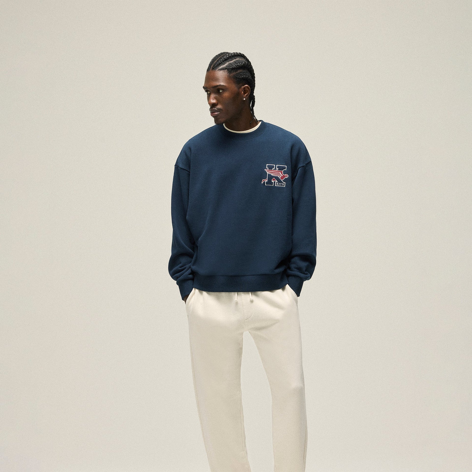 Kith Flight Logo Nelson Crewneck - Nocturnal