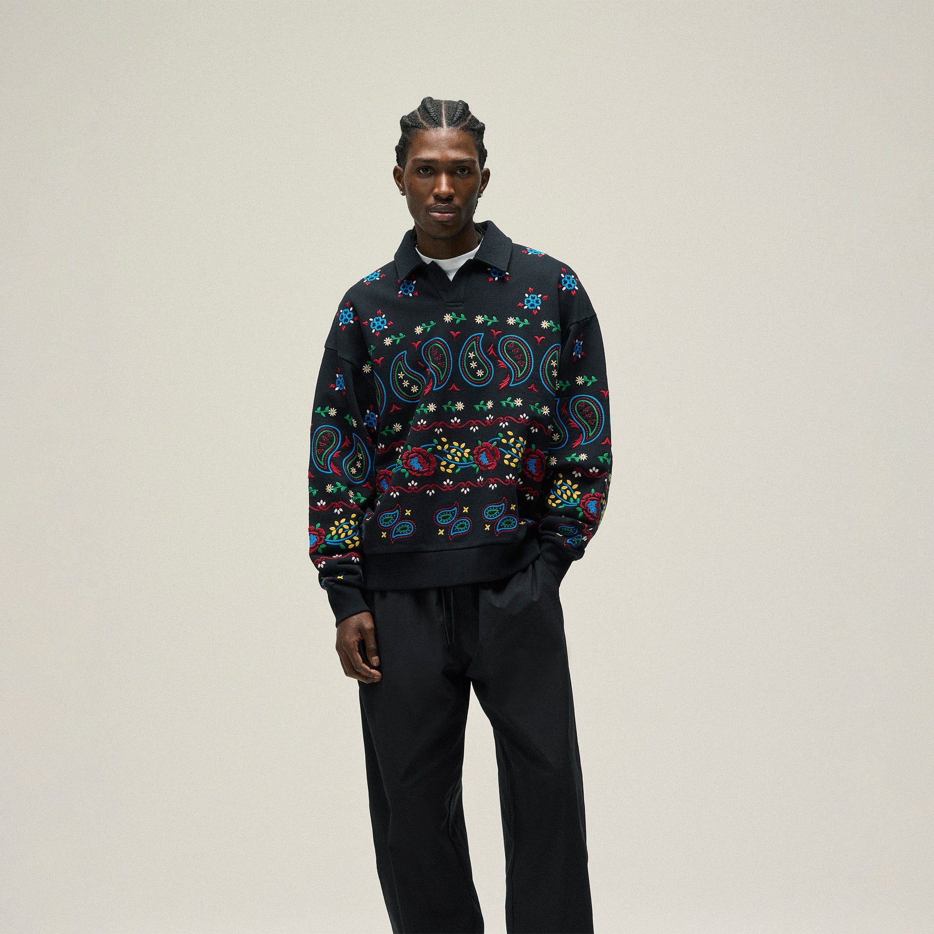 Kith Nelson Collared Overshirt  - Black