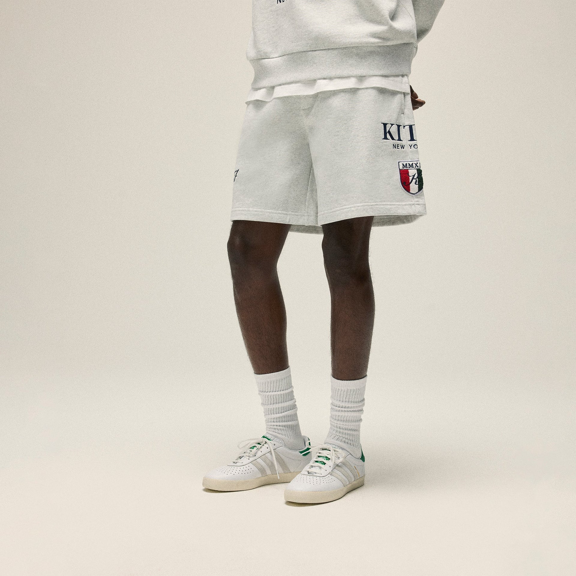 Kith Fleece Curtis Short - Light Heather Grey
