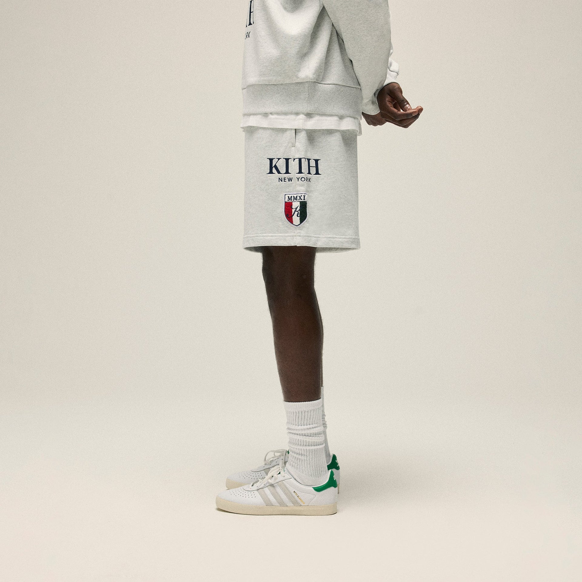 Kith Fleece Curtis Short - Light Heather Grey