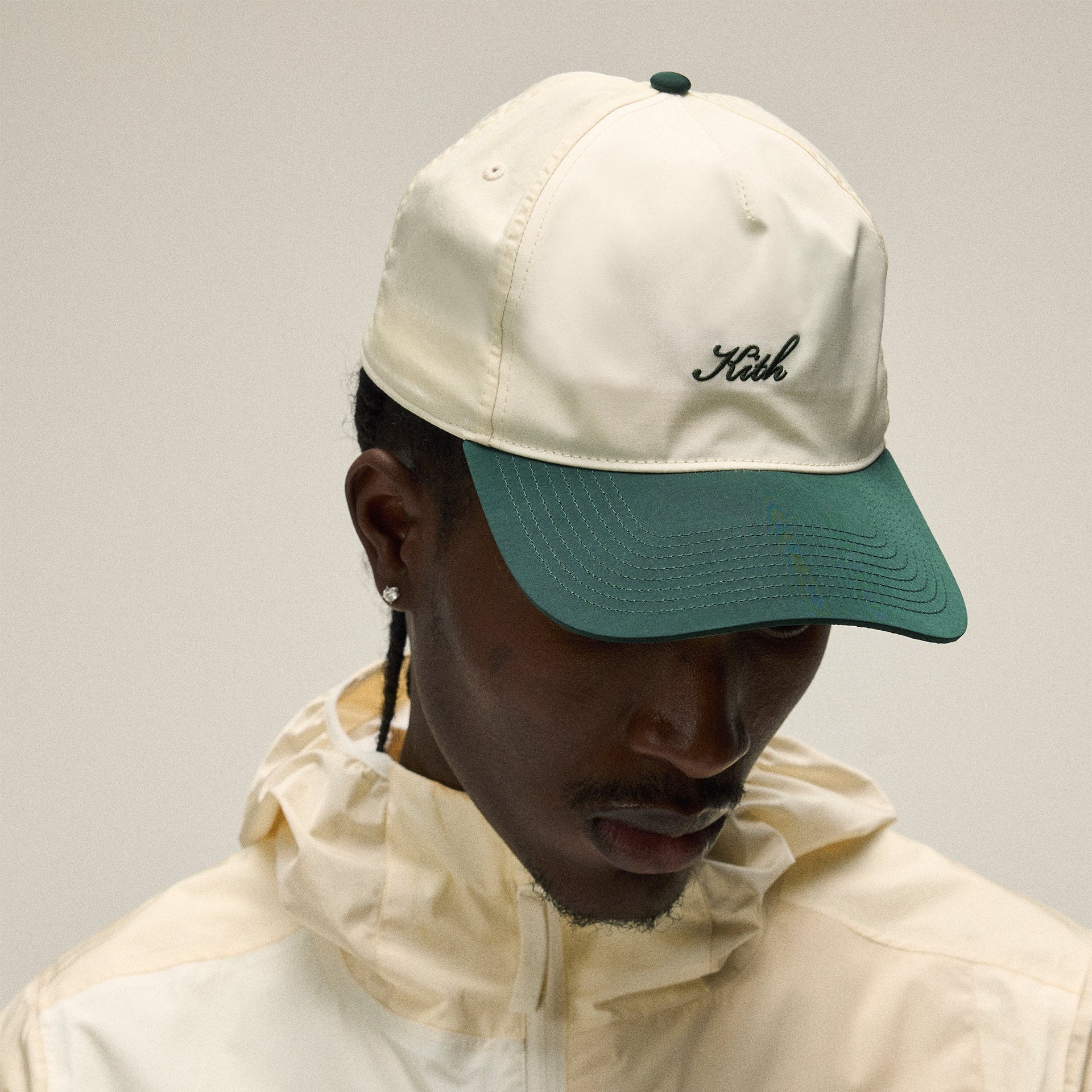 Kith Two Tone Wrinkle Nylon Bay Low Pinch Crown Cap - Stadium