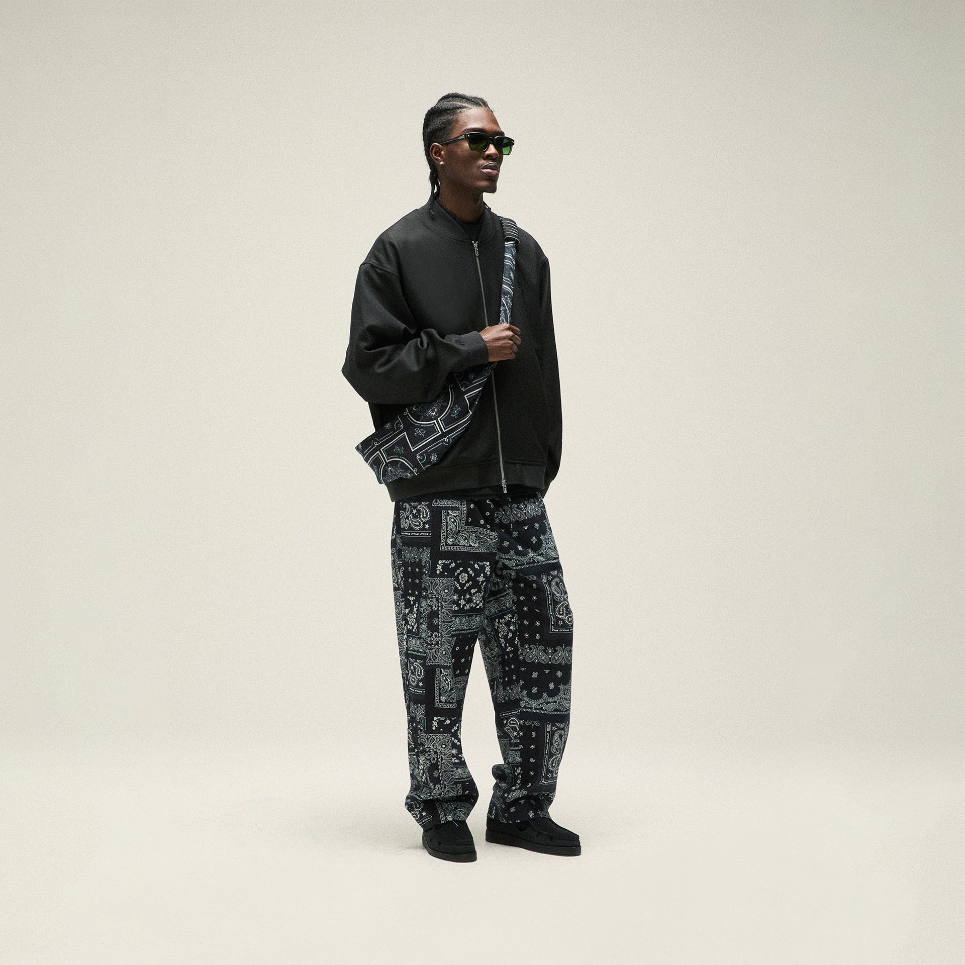 Kith Paisley Hobo Crossbody - Black