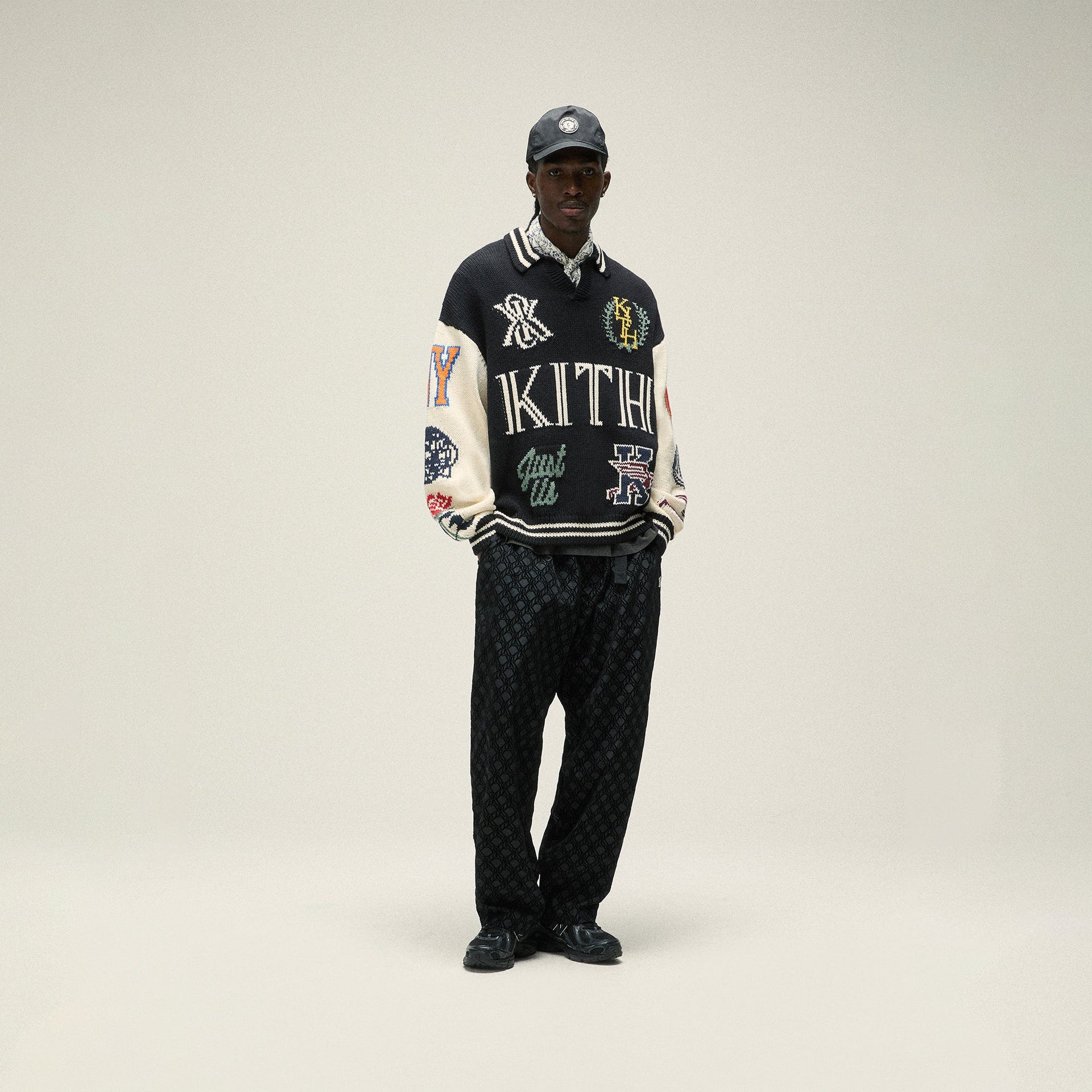 Kith Flocked Monogram Elias Pant - Black
