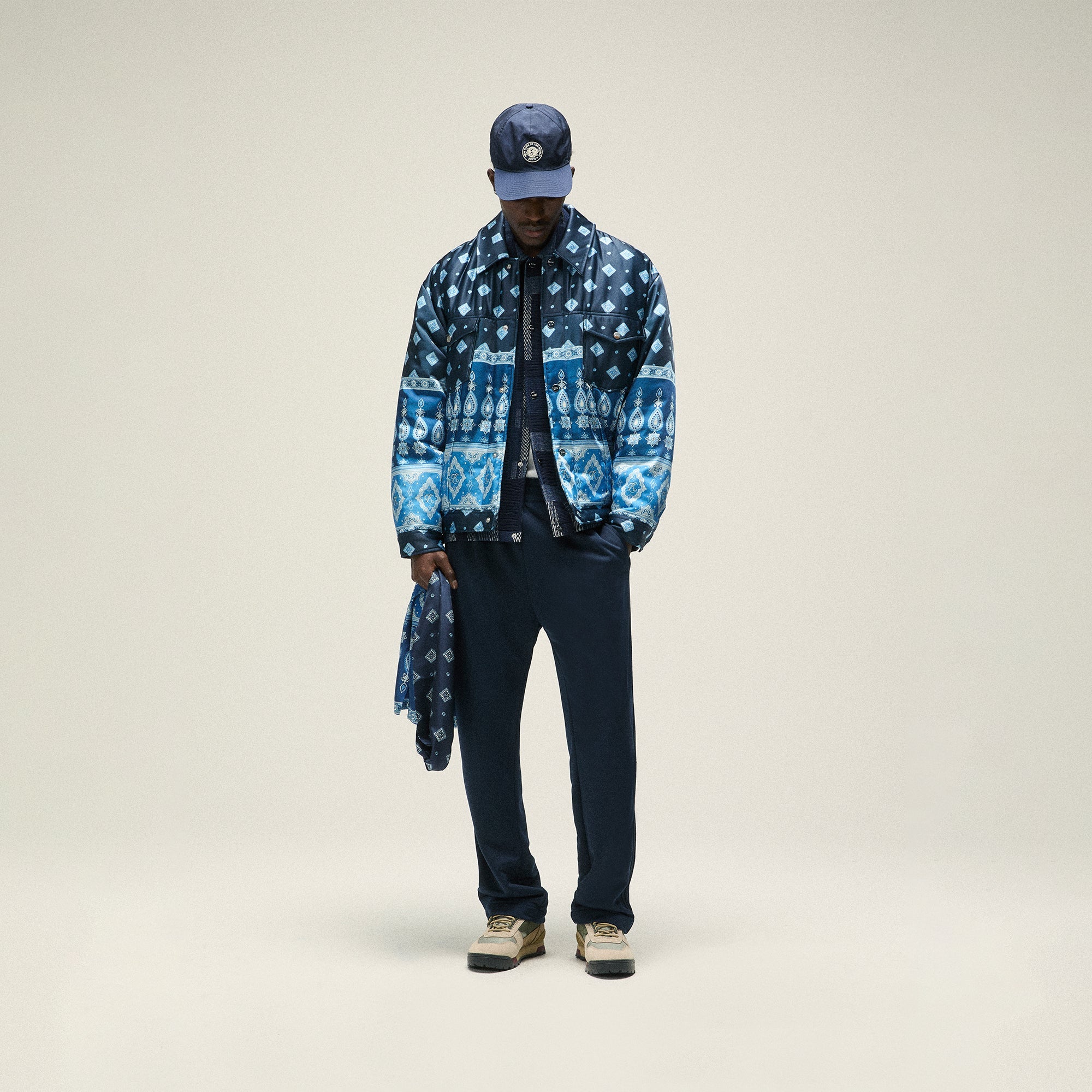 Kith Puffed Jase Satin Trucker Jacket - Nocturnal – Kith Europe