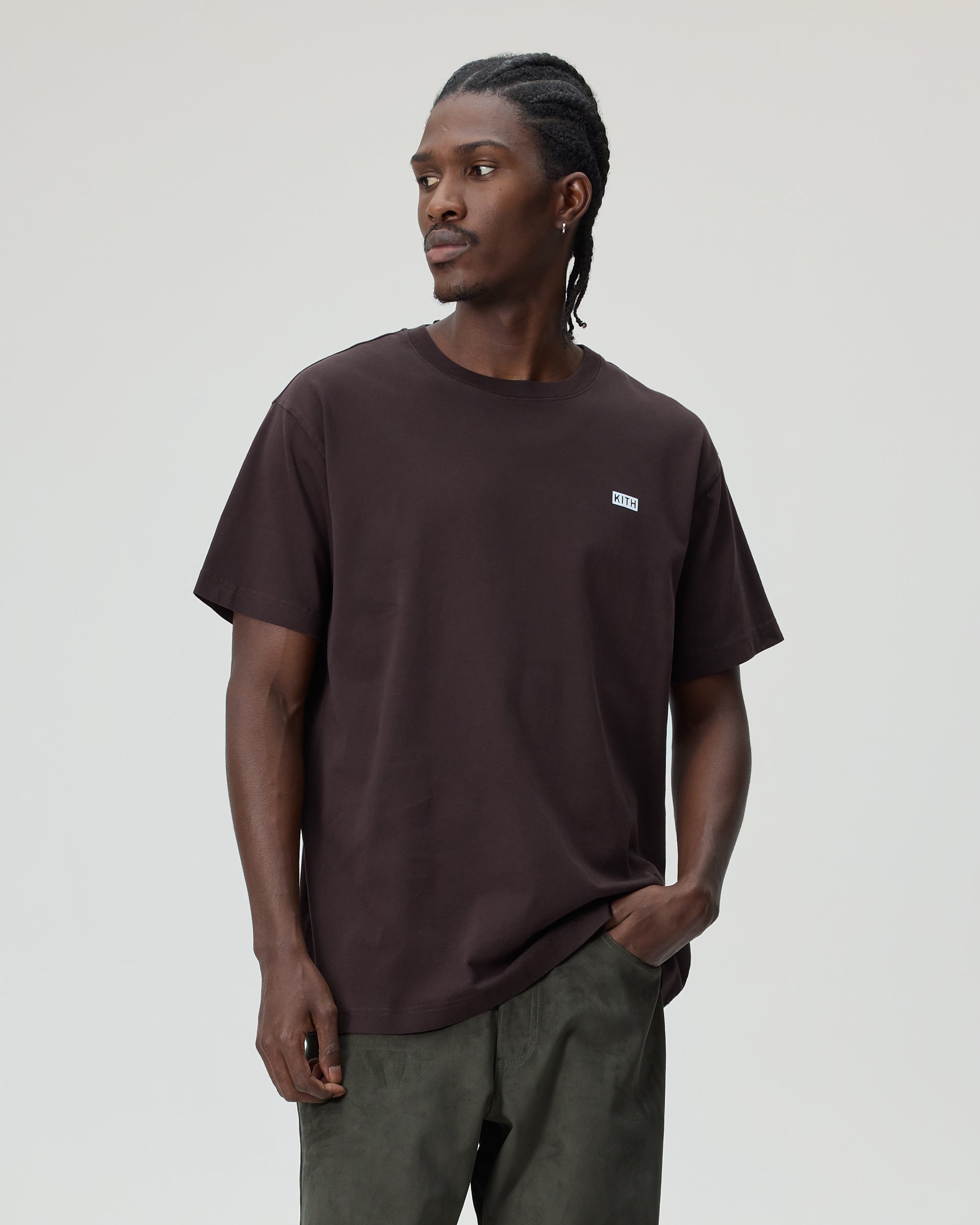 KITH クロップド Tシャツ グレー S 美品 Kith Tシャツ カットソー リブ編み クロップド丈 グレー Sサイズ