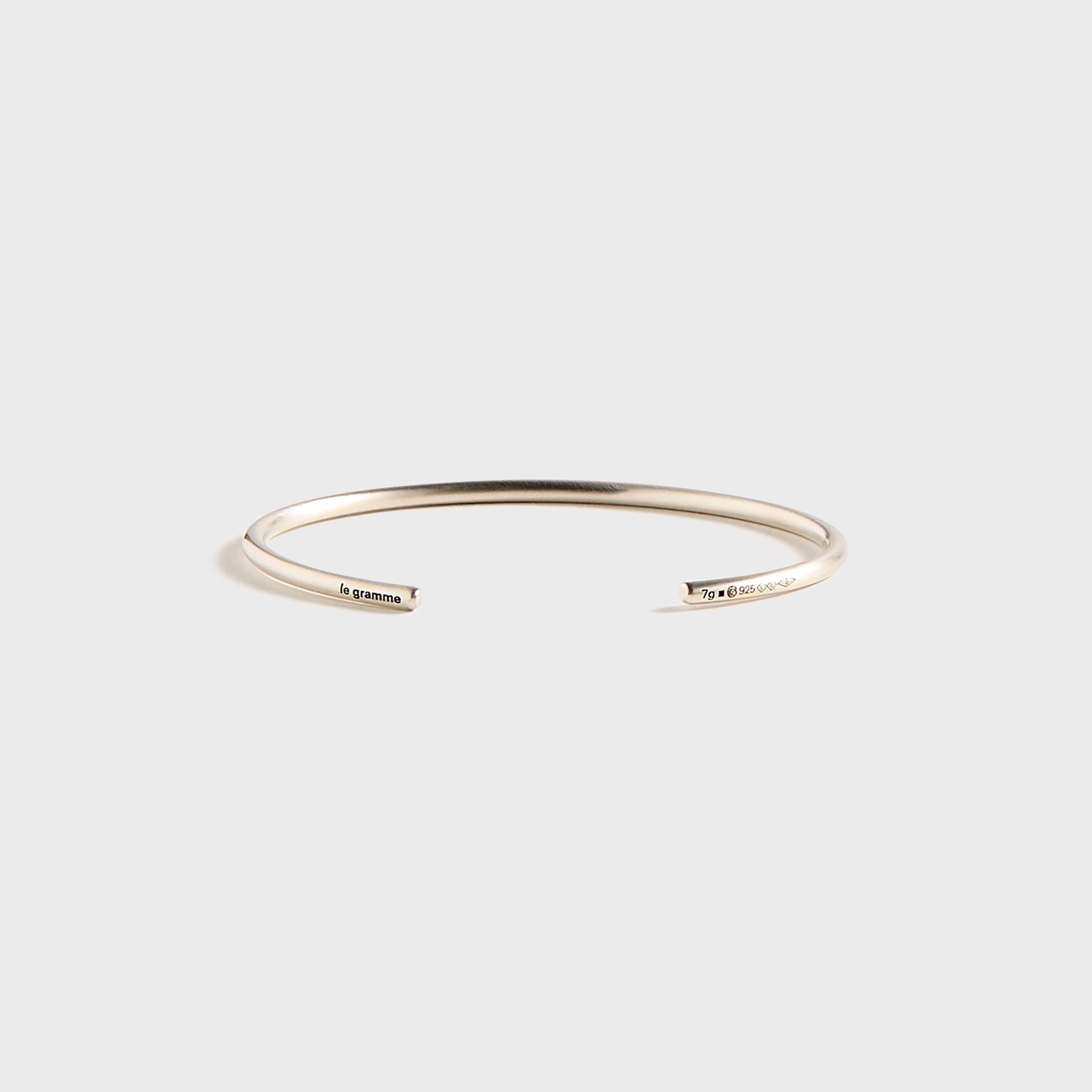 Le Gramme 7g Brushed Sterling Silver Bangle Bracelet - Silver