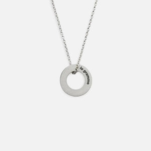 TH Monogram Stainless Steel Short Chain Necklace, SILVER