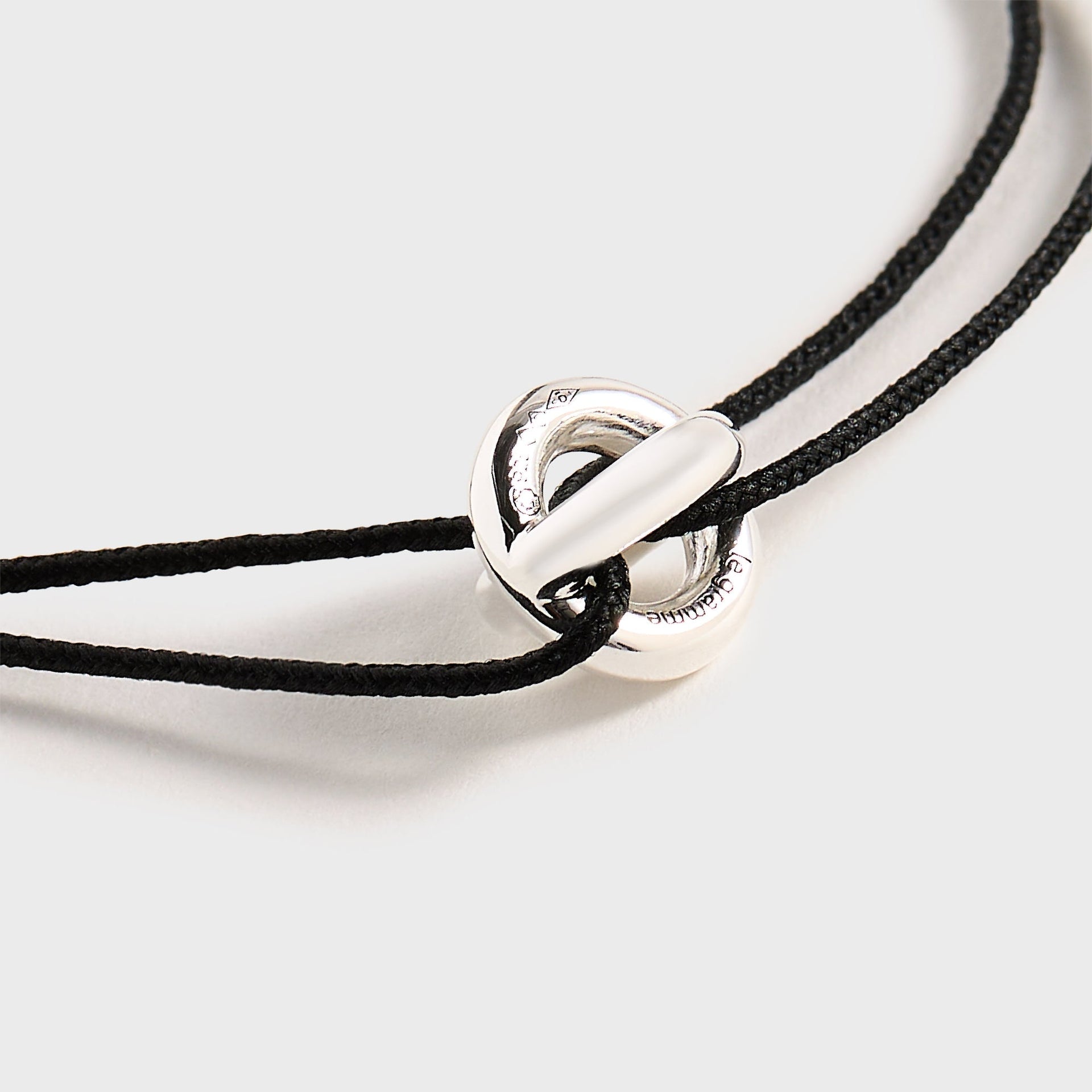 Le Gramme 3g Polished Sterling Silver Entrelacs Cord Bracelet - Gold / Silver